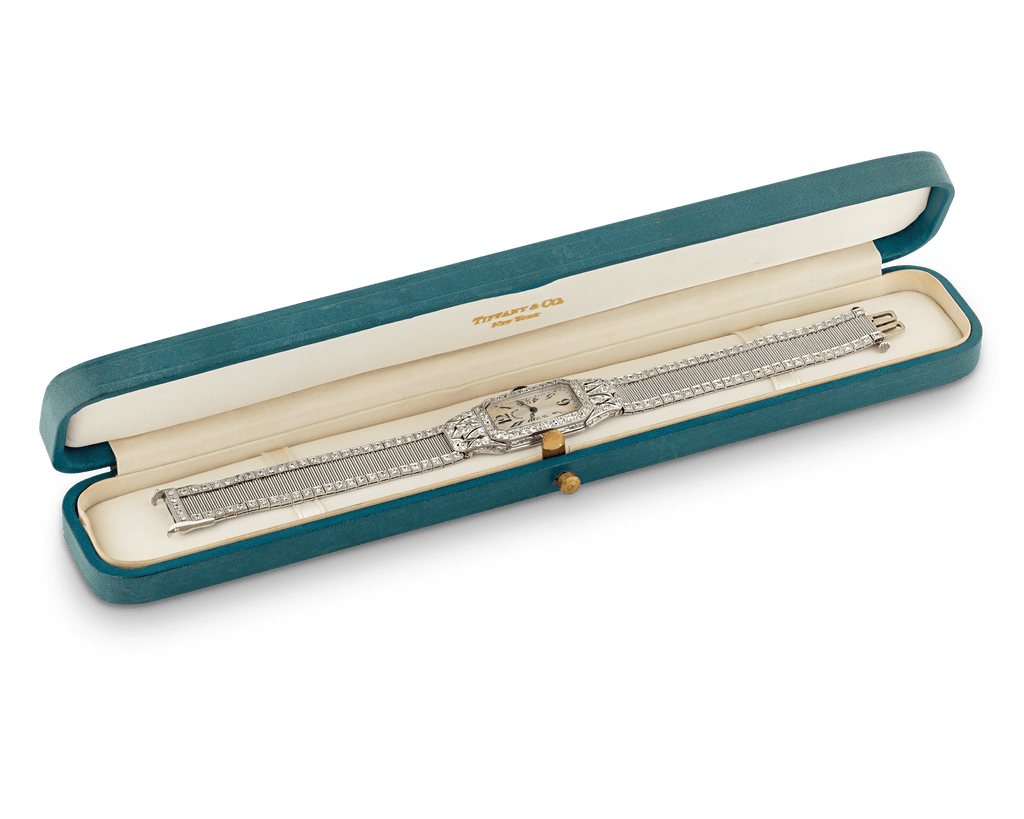 Tiffany & Co. and Oscar Heyman Art Deco Diamond Wristwatch