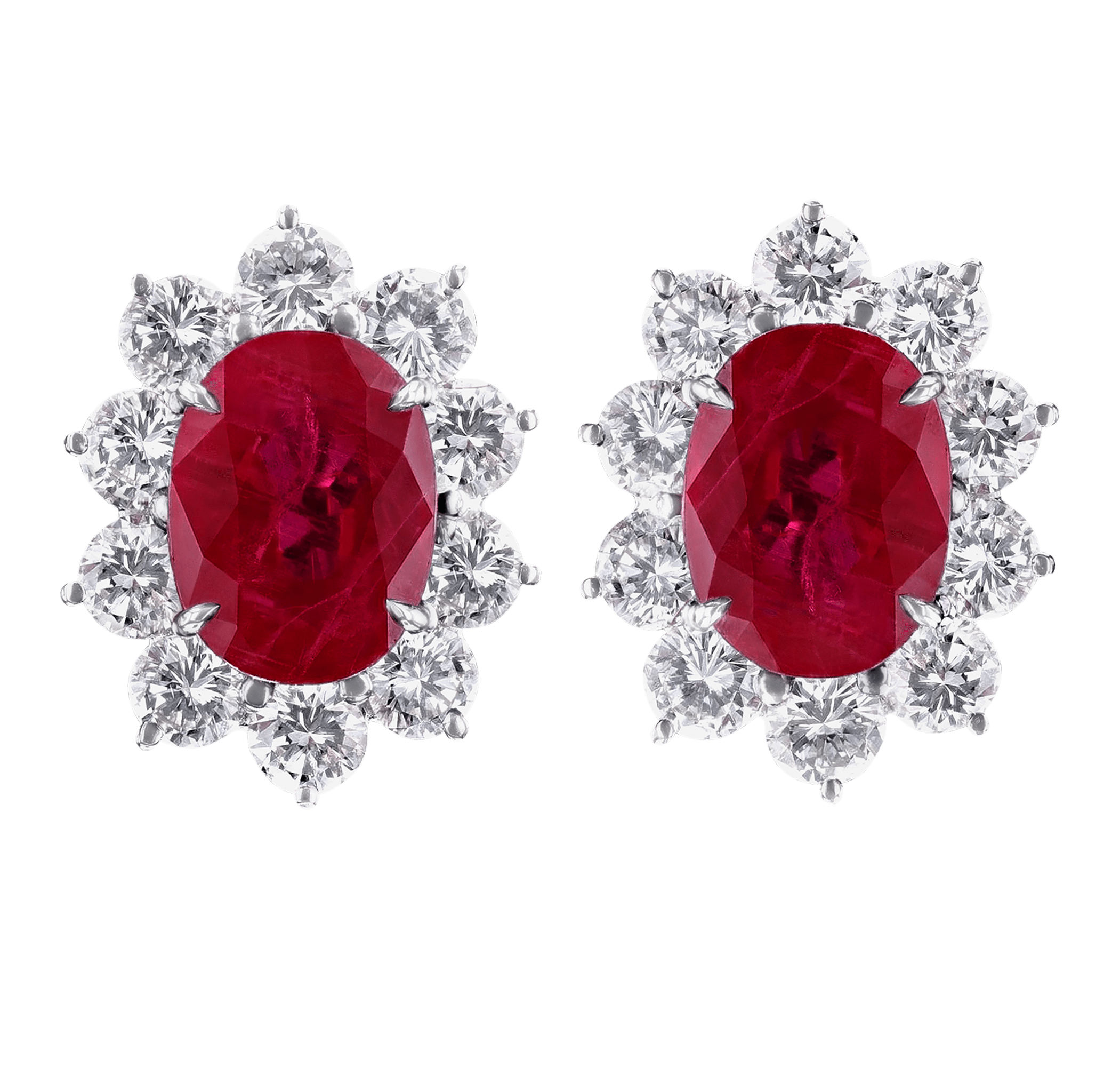 Burma Ruby Earrings, 8.39 Carats