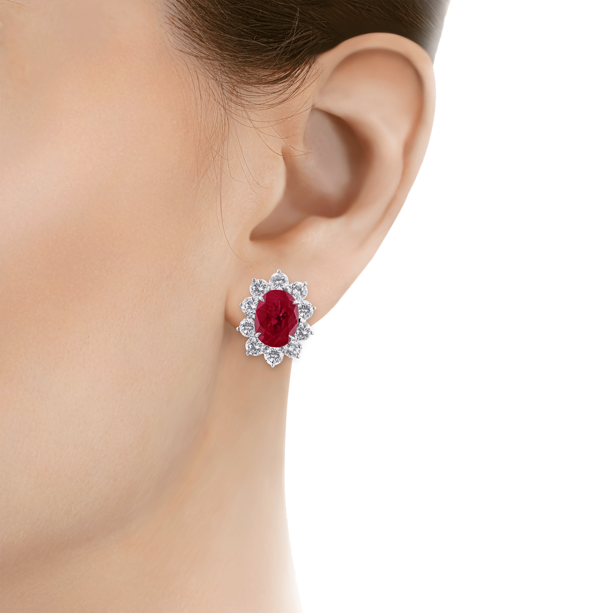 Burma Ruby Earrings, 8.39 Carats