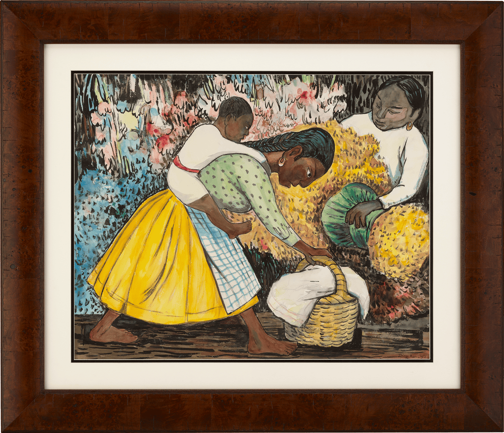 Mercado de flores (Mujer cargando un
niño) by Diego Rivera