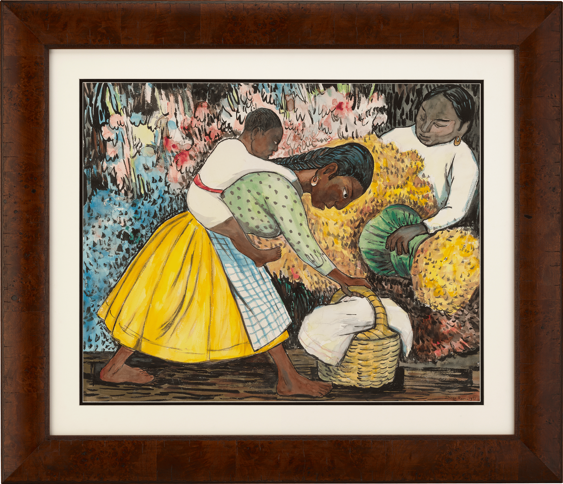 Mercado de flores (Mujer cargando un
niño) by Diego Rivera