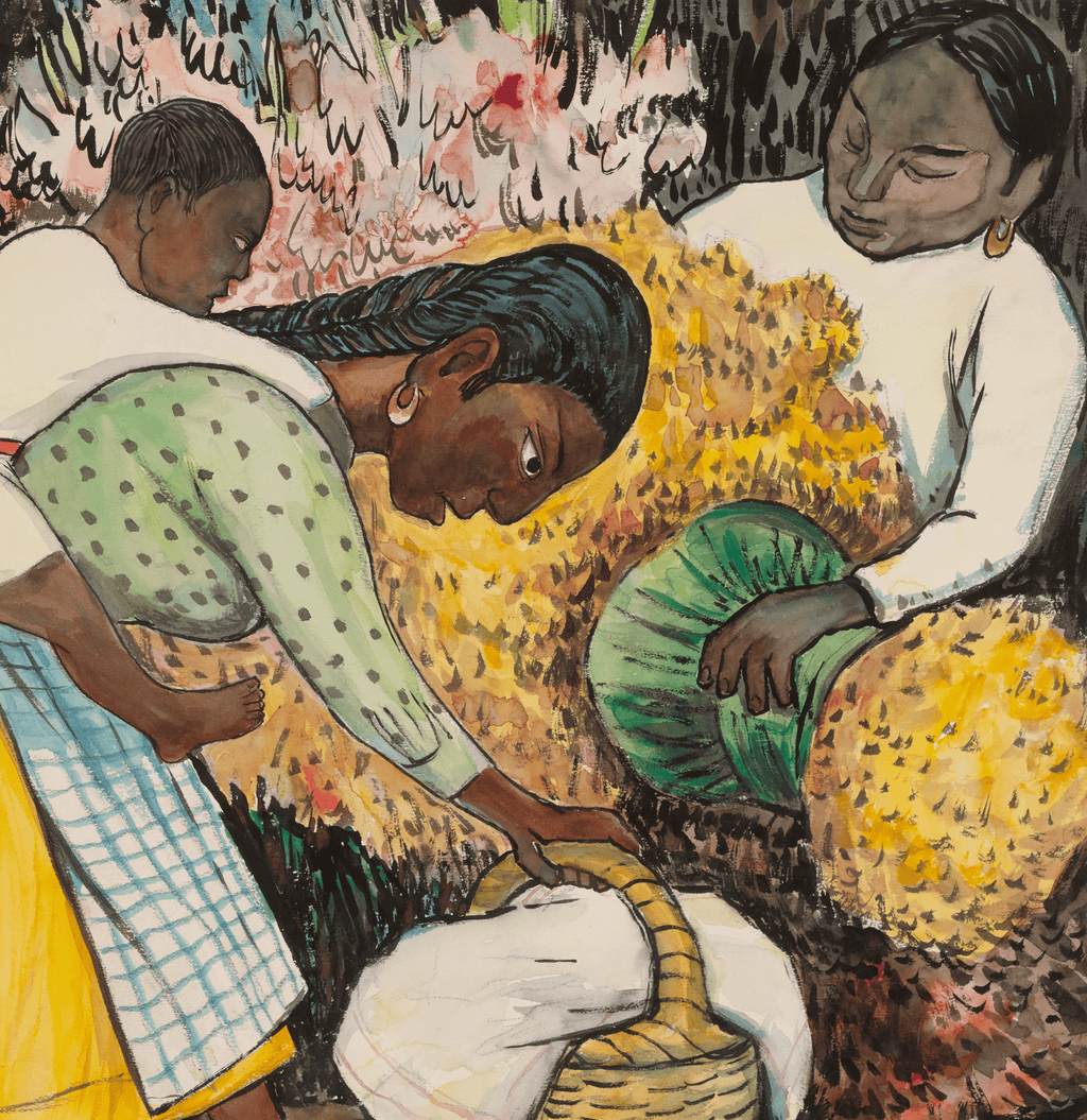 Mercado de flores (Mujer cargando un
niño) by Diego Rivera