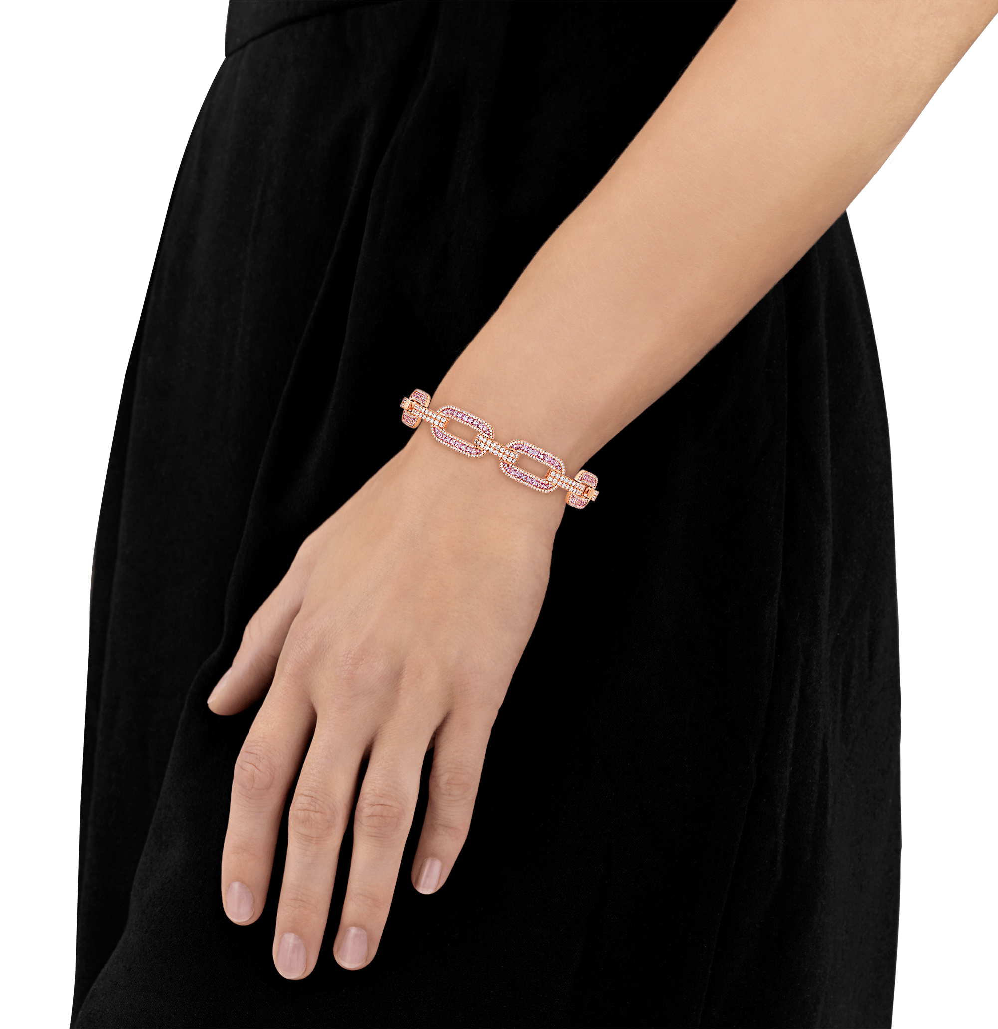 Pink Sapphire Bracelet, 7.09 Carats