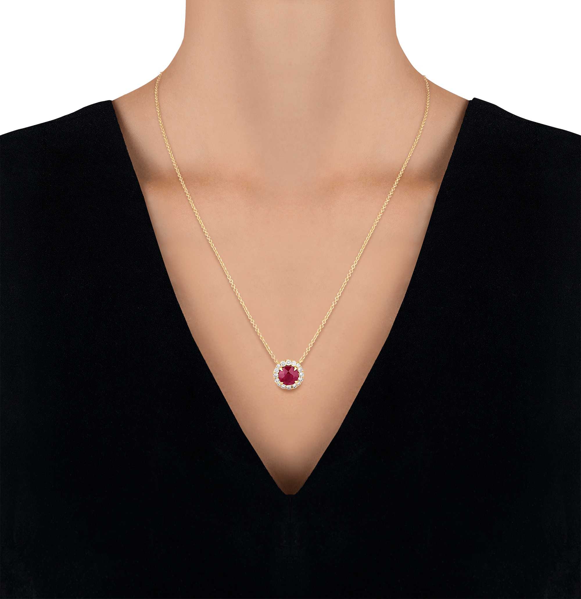 Ruby Necklace, 1.36 Carats