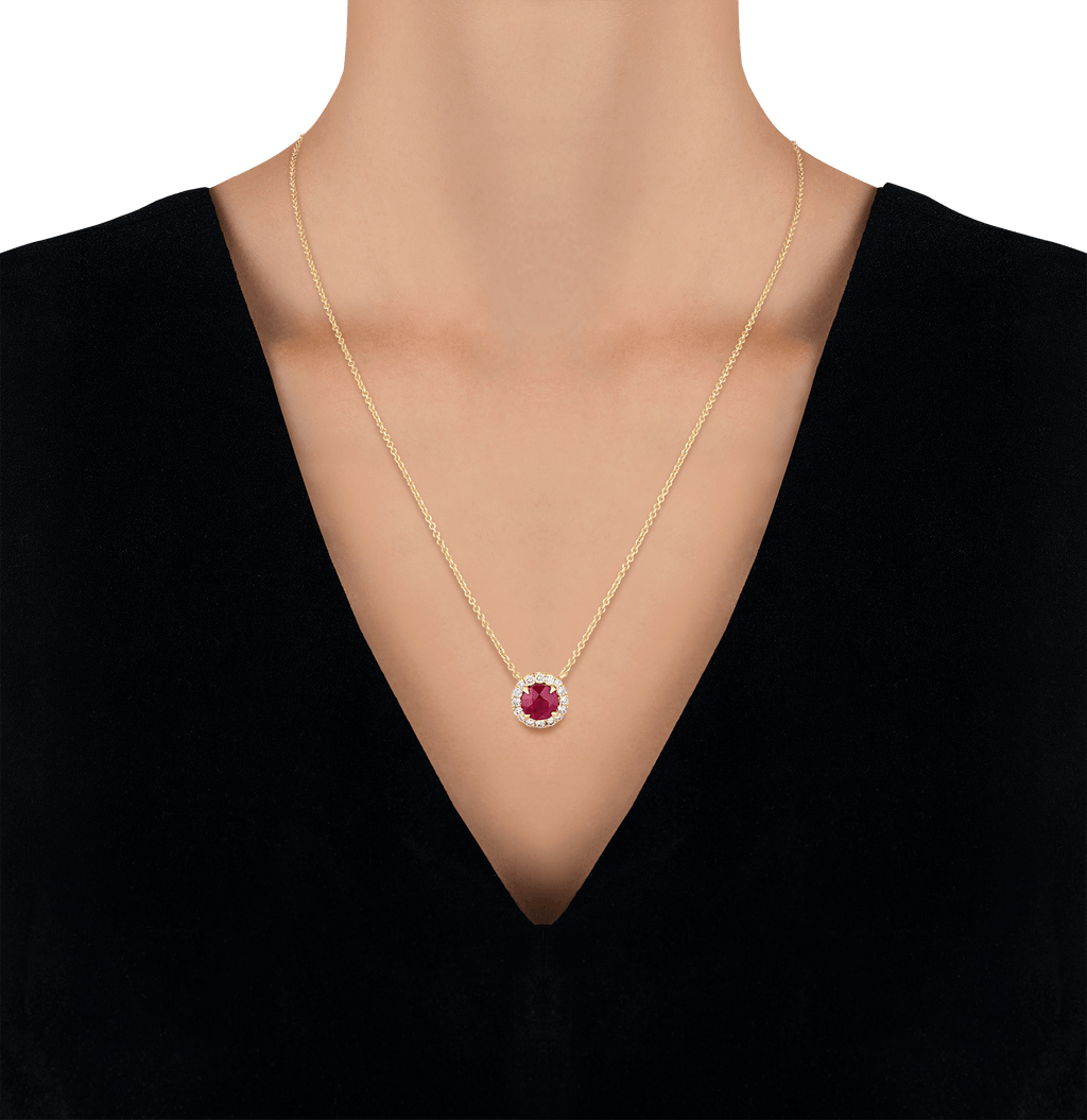 Ruby Necklace, 1.36 Carats