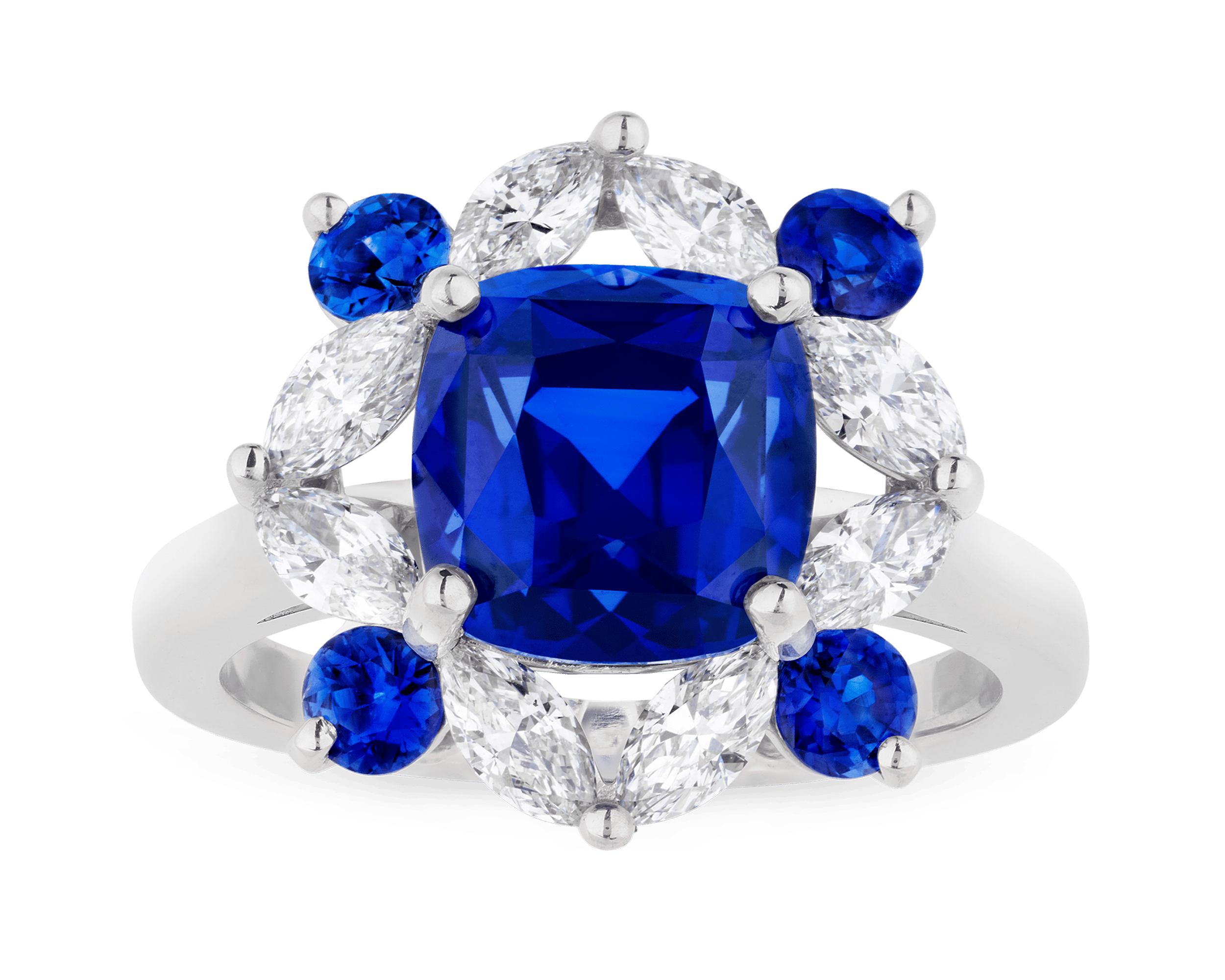 Oscar Heyman Ceylon Sapphire and Diamond Ring, 5.02 Carats