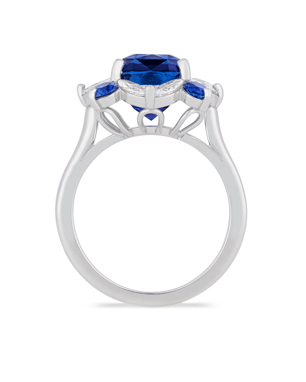 Oscar Heyman Ceylon Sapphire and Diamond Ring, 5.02 Carats