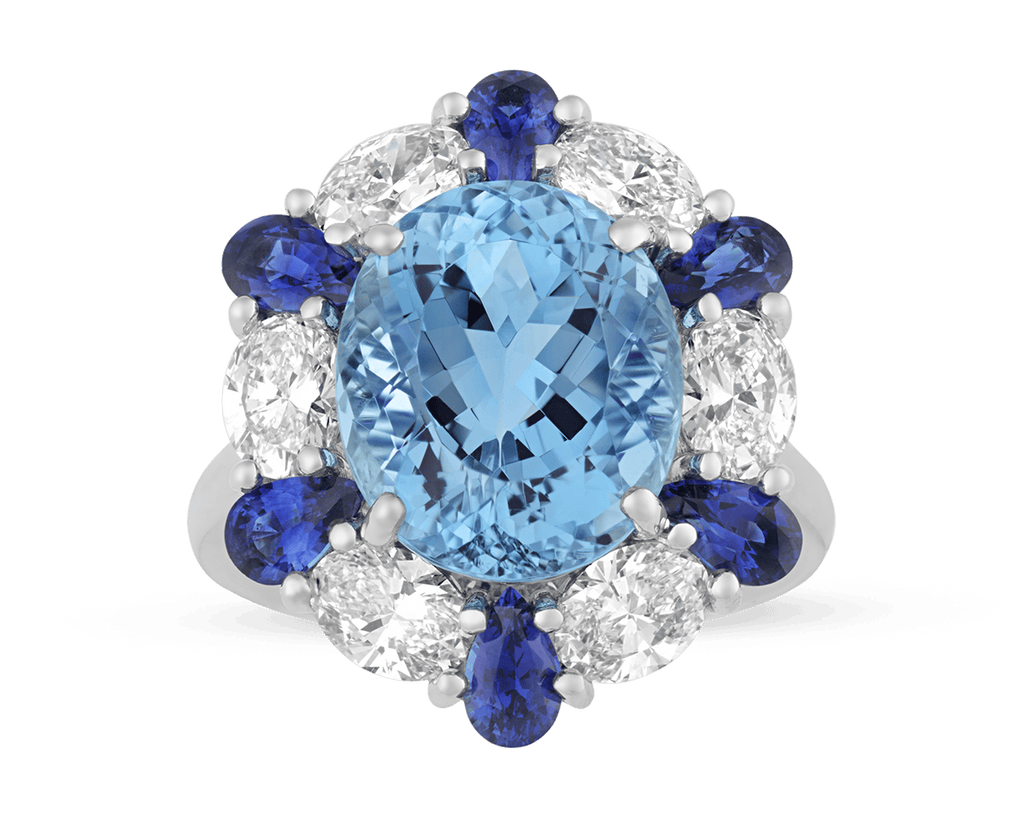 Oscar Heyman Aquamarine Ring, 6.39 Carats