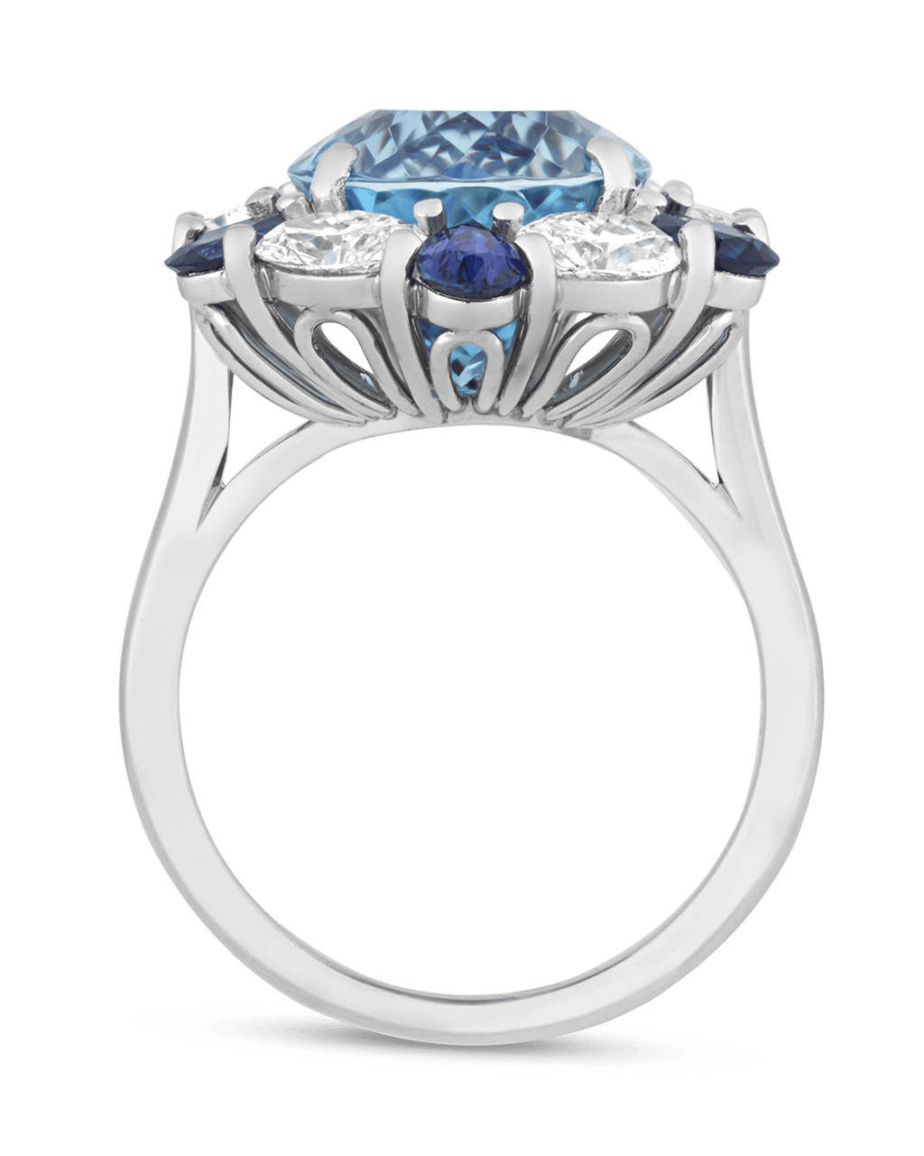 Oscar Heyman Aquamarine Ring, 6.39 Carats