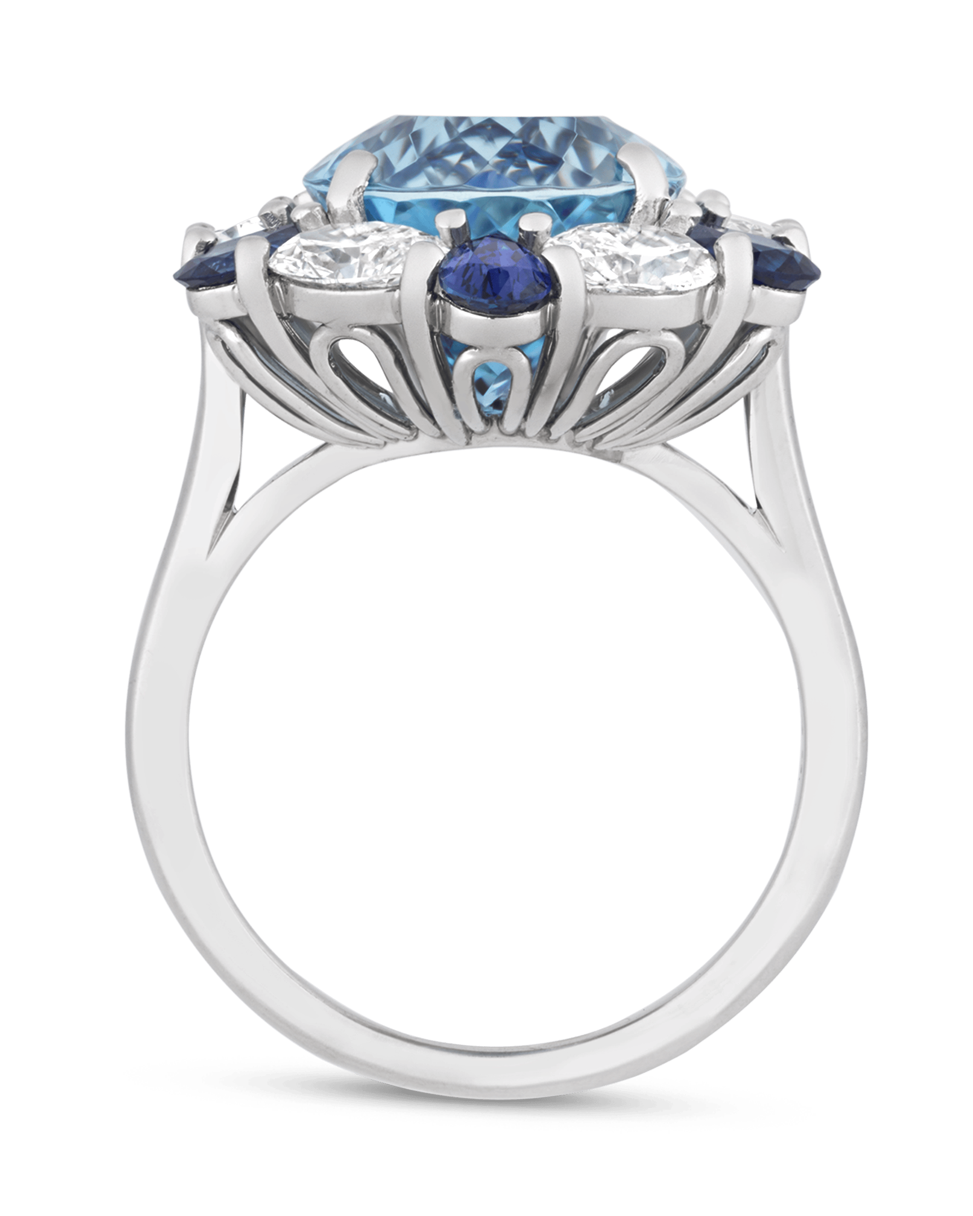 Oscar Heyman Aquamarine Ring, 6.39 Carats