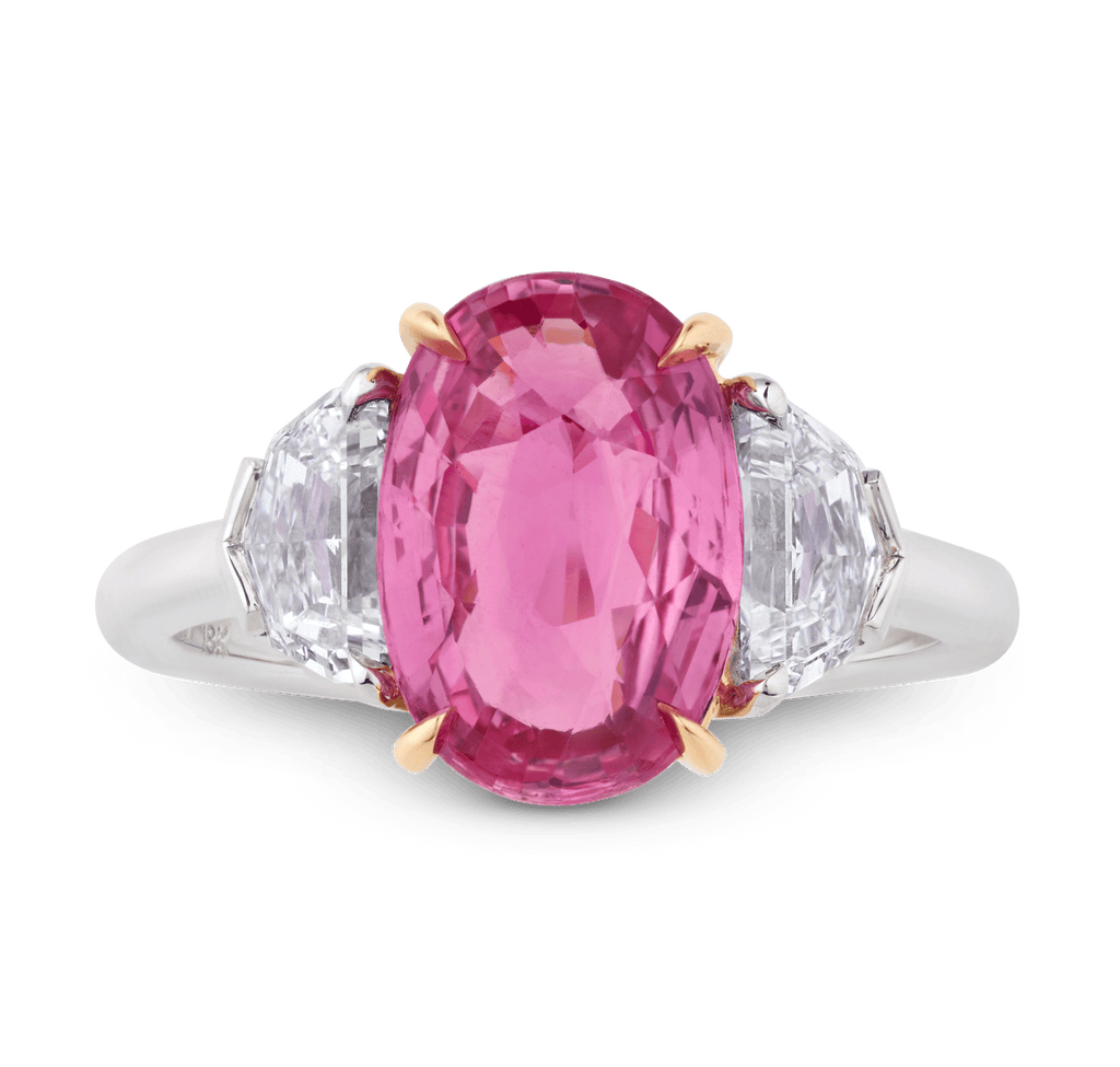 Padparadscha Sapphire Ring, 3.08 Carats