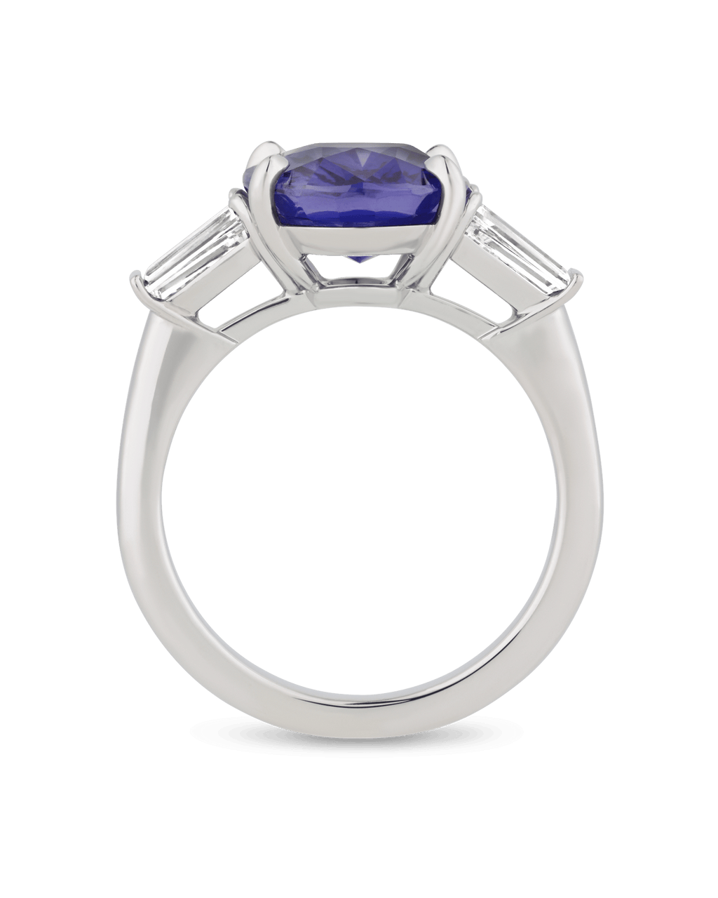 Unheated Purple Sapphire Ring, 5.04 Carats