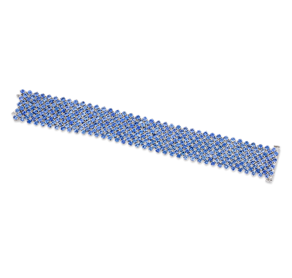 Sapphire Mesh Bracelet, 44.60 Carats