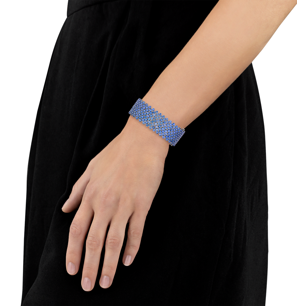 Sapphire Mesh Bracelet, 44.60 Carats