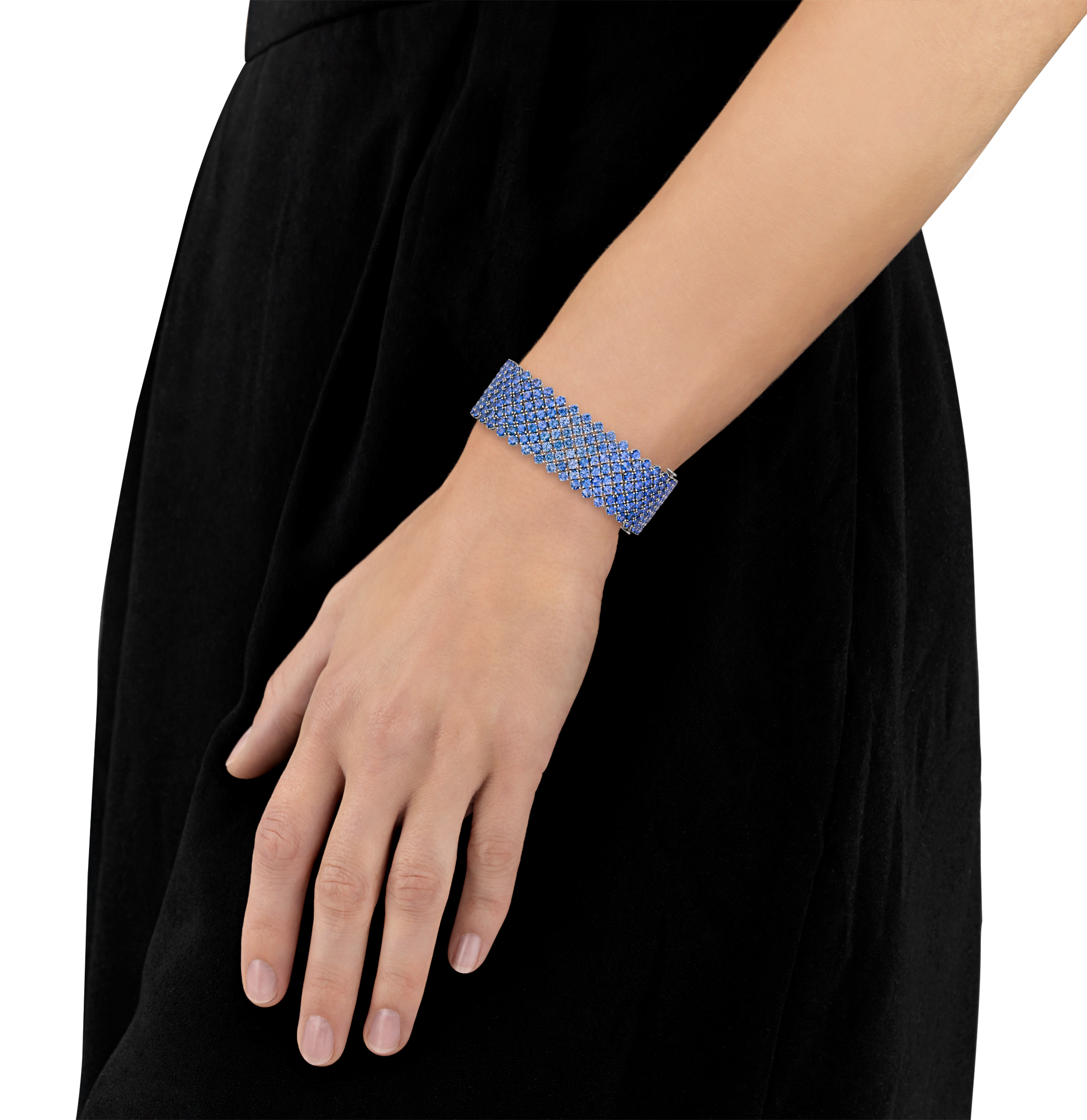 Sapphire Mesh Bracelet, 44.60 Carats