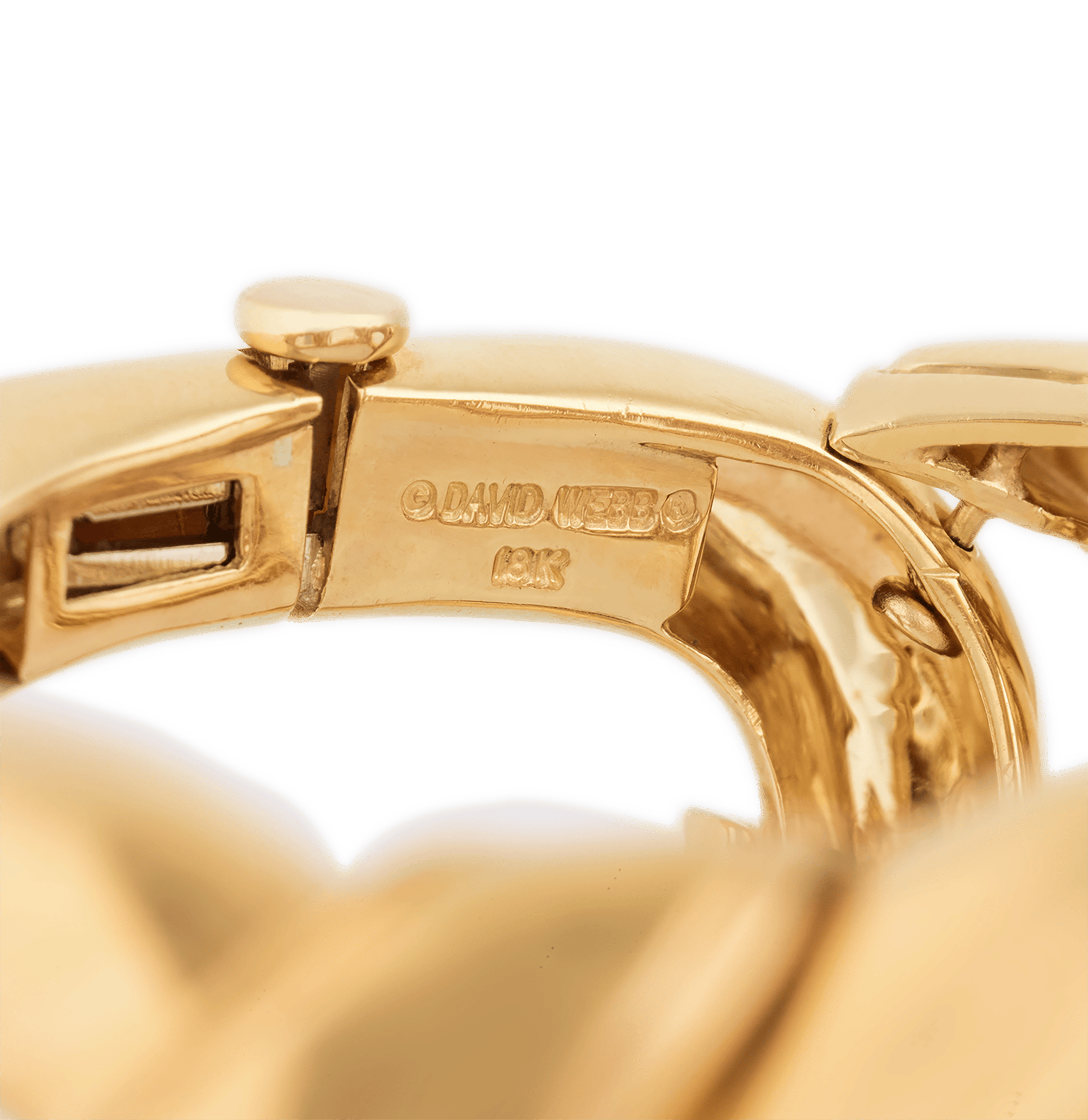 David Webb 18K Gold Link Bracelet