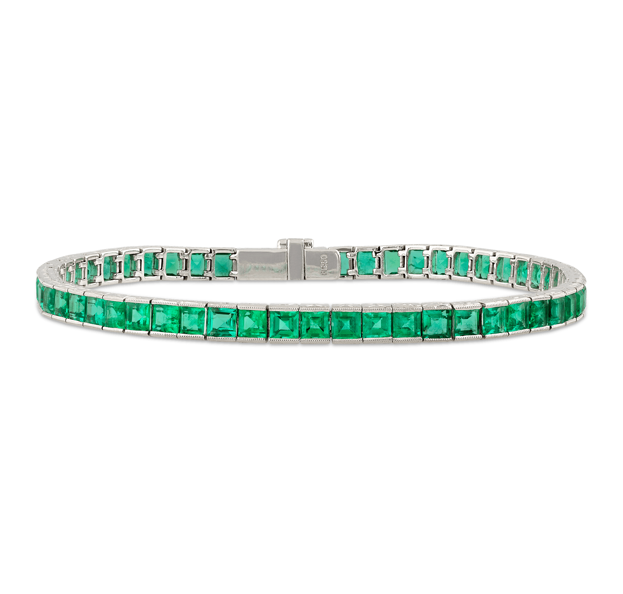Emerald Tennis Bracelet, 7.58 Carats