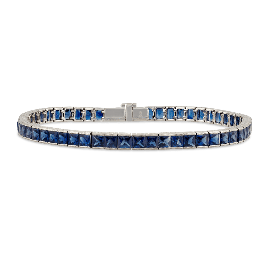 Sapphire Tennis Bracelet, 9.94 Carats