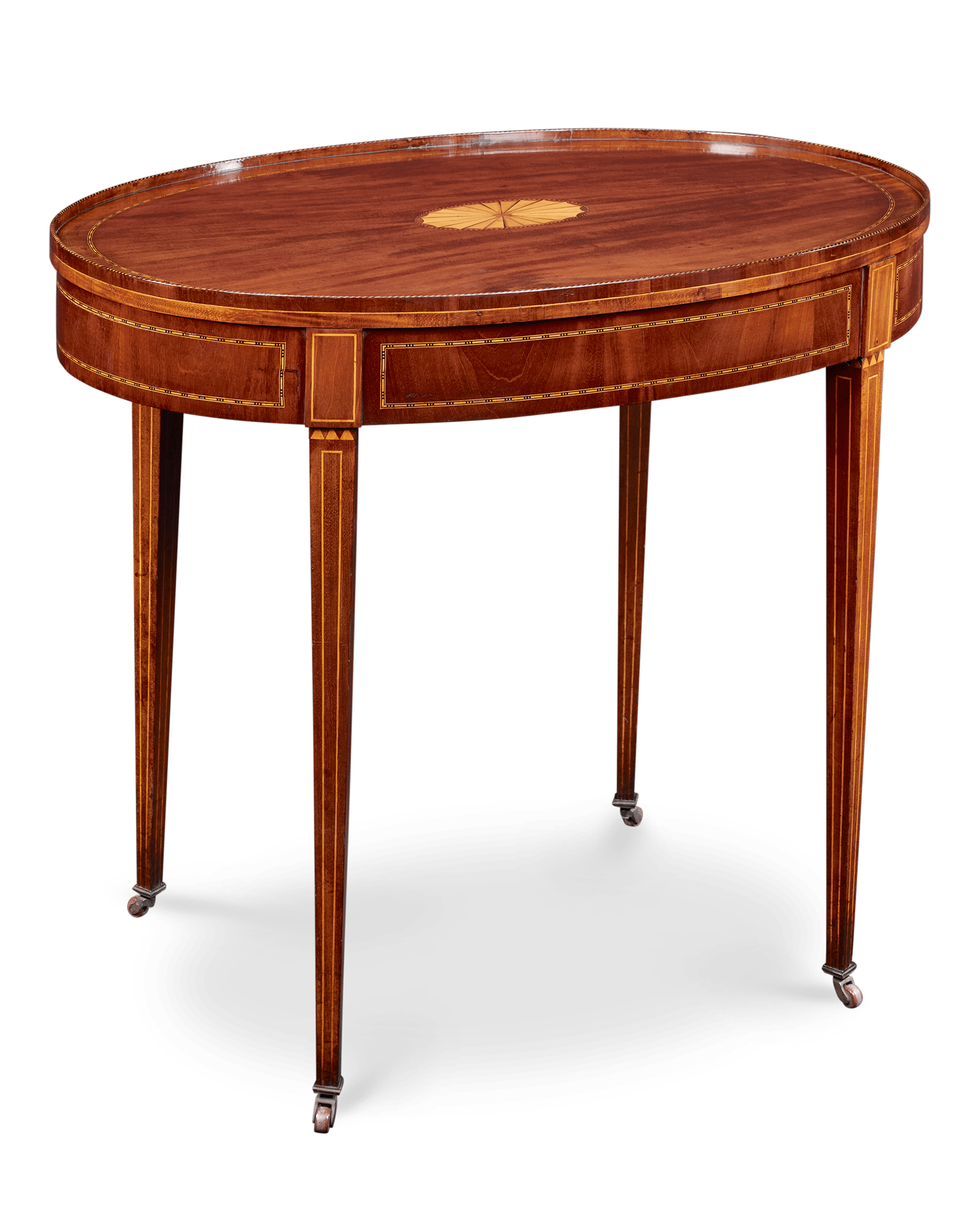 Victorian Mahogany and Satinwood Inlaid Table