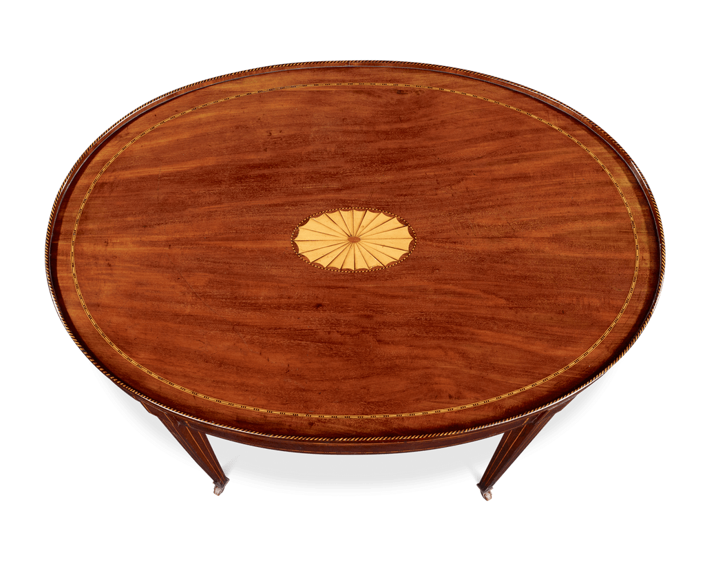 Victorian Mahogany and Satinwood Inlaid Table