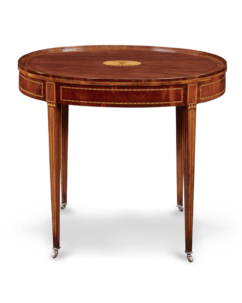 Victorian Mahogany and Satinwood Inlaid Table