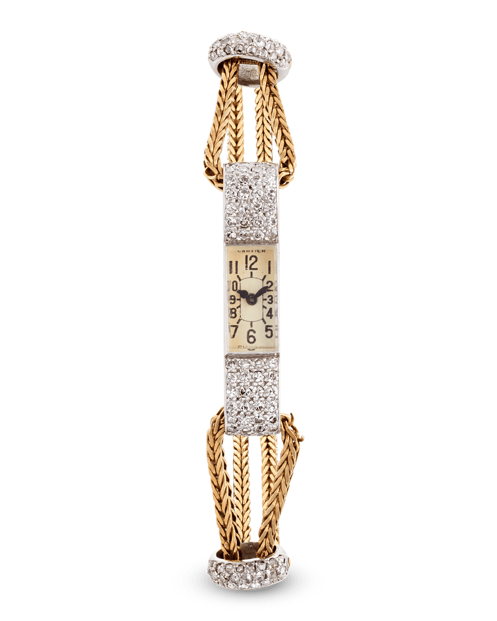 Art Deco Diamond and Gold Cartier Watch