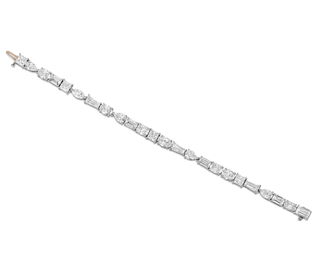 Mixed Shape Diamond Bracelet, 19.01 Carats