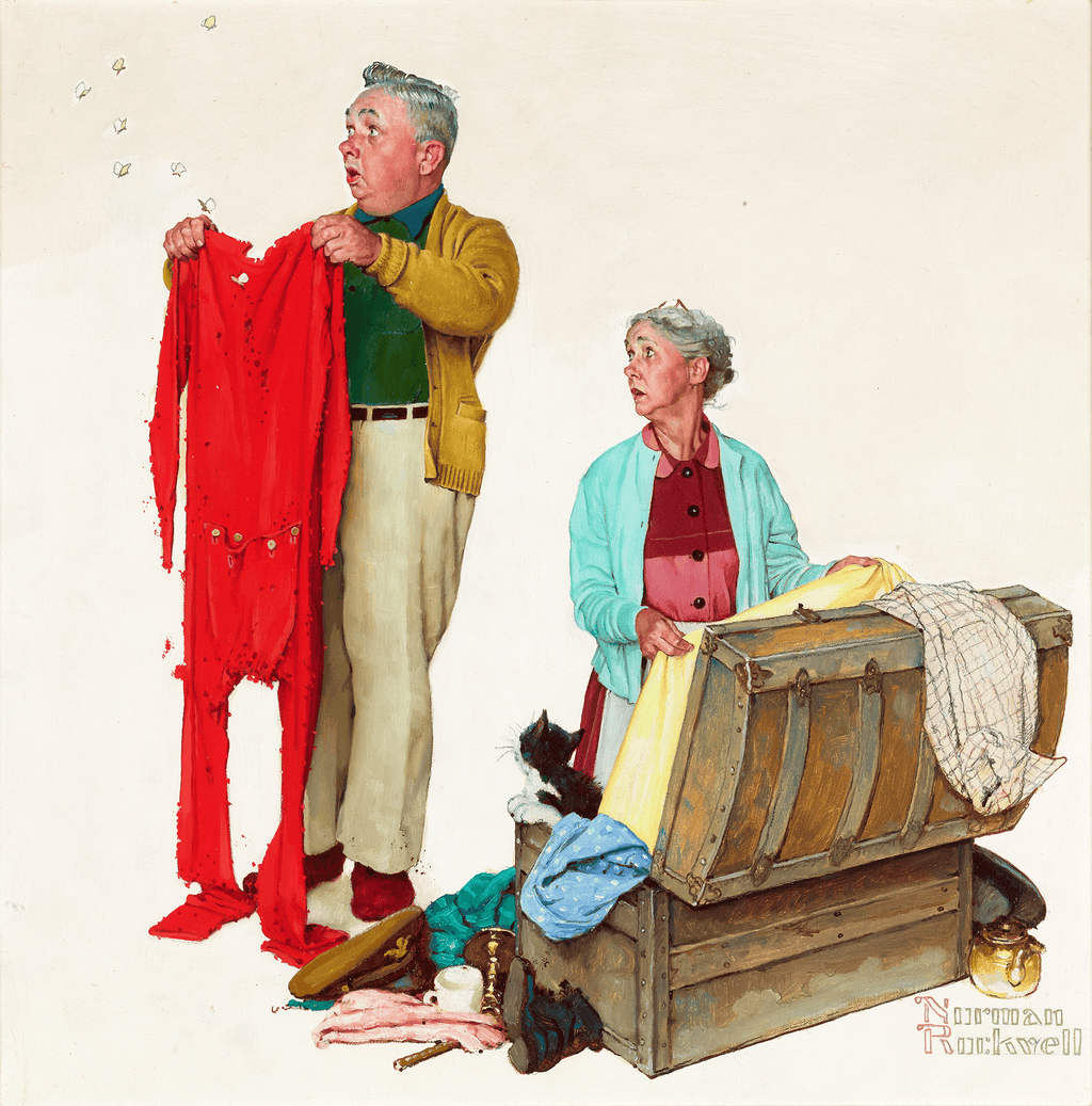 Tender Years: Moth Holes by Norman Rockwell