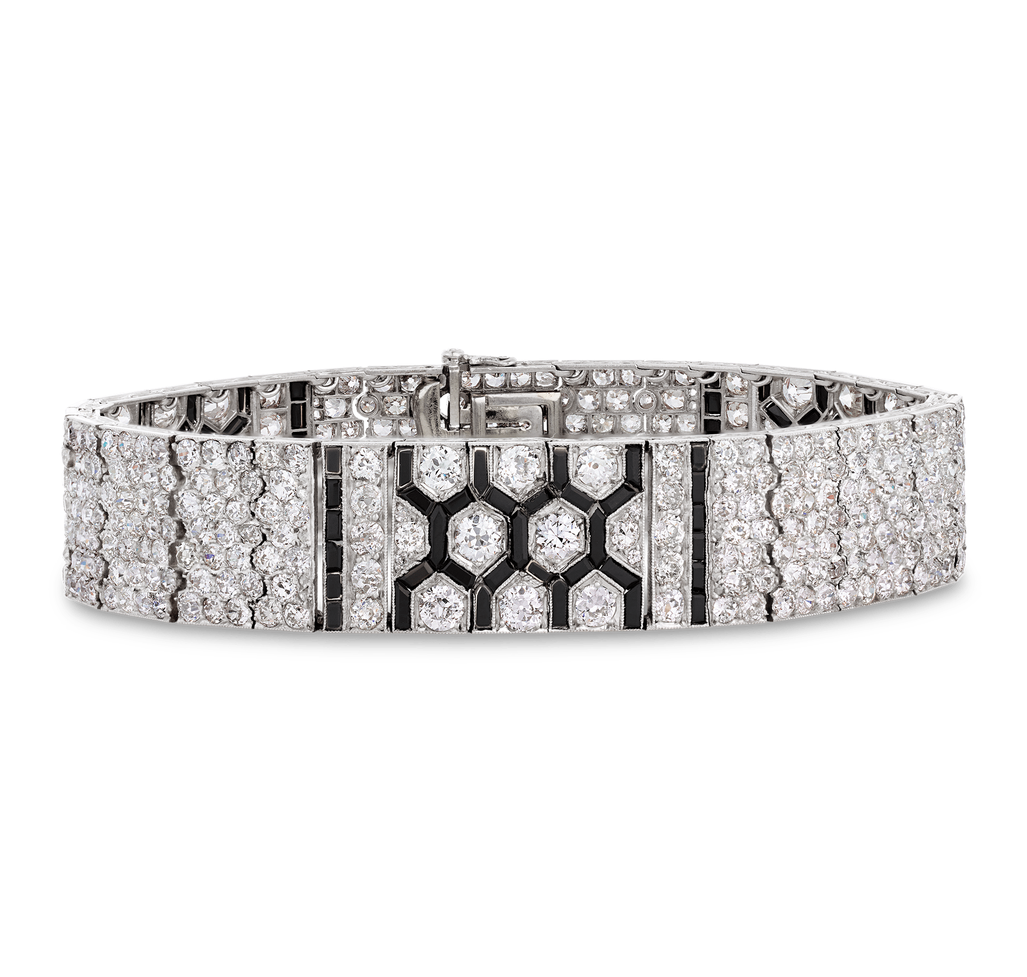 Art Deco Diamond and Onyx Bracelet