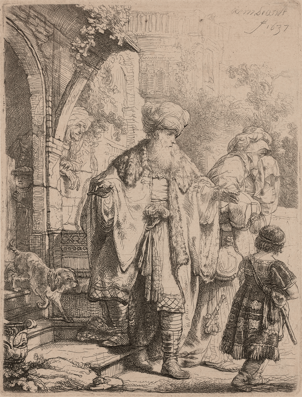 Abraham Casting Out Hagar and Ishmael by Rembrandt van Rijn