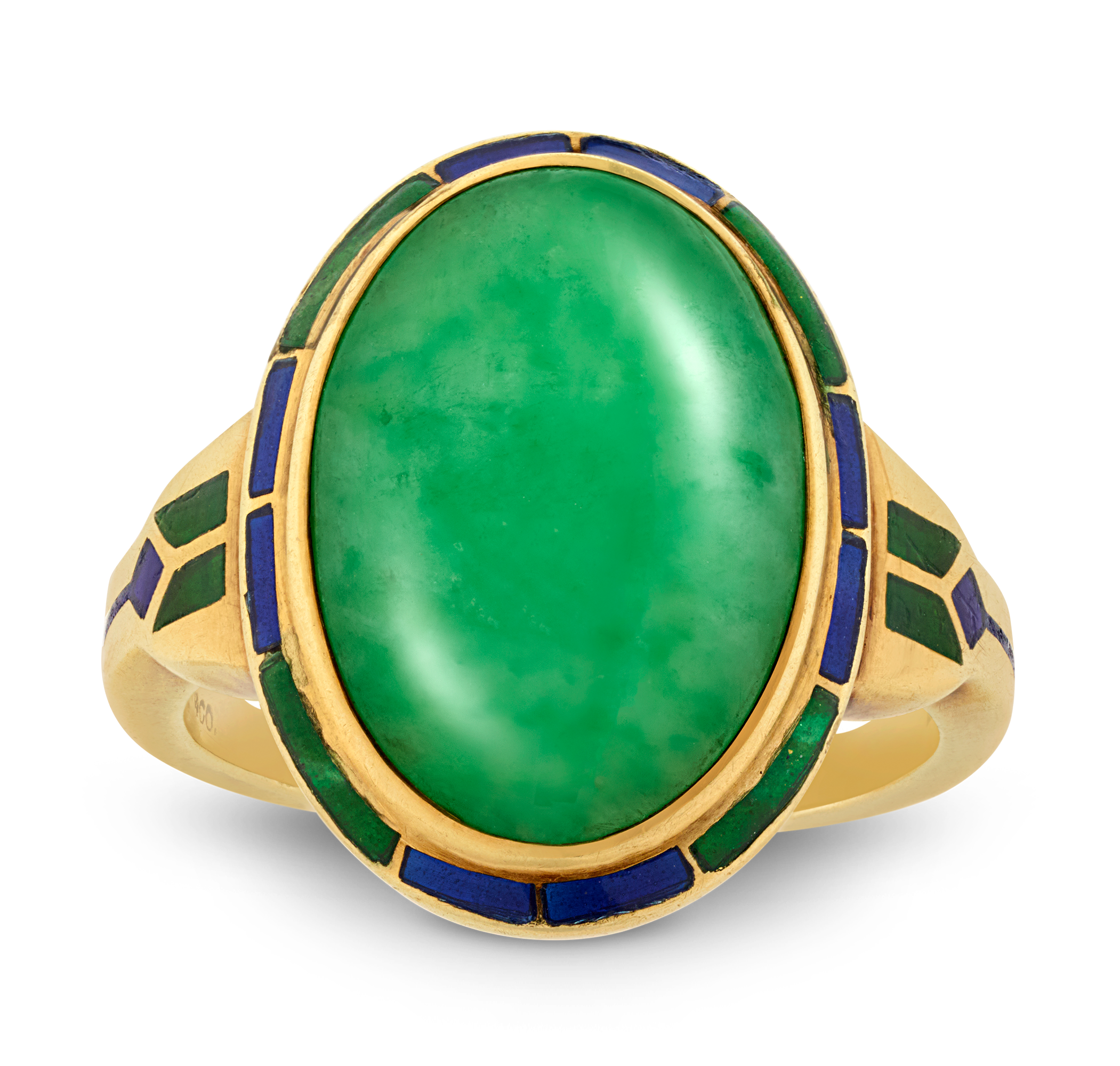 Louis Comfort Tiffany Jade Ring, 7.45 Carats