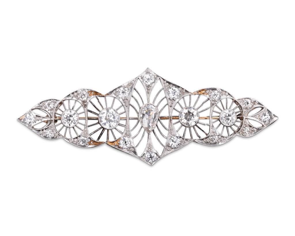 Edwardian Diamond Brooch, 3.00 Carats
