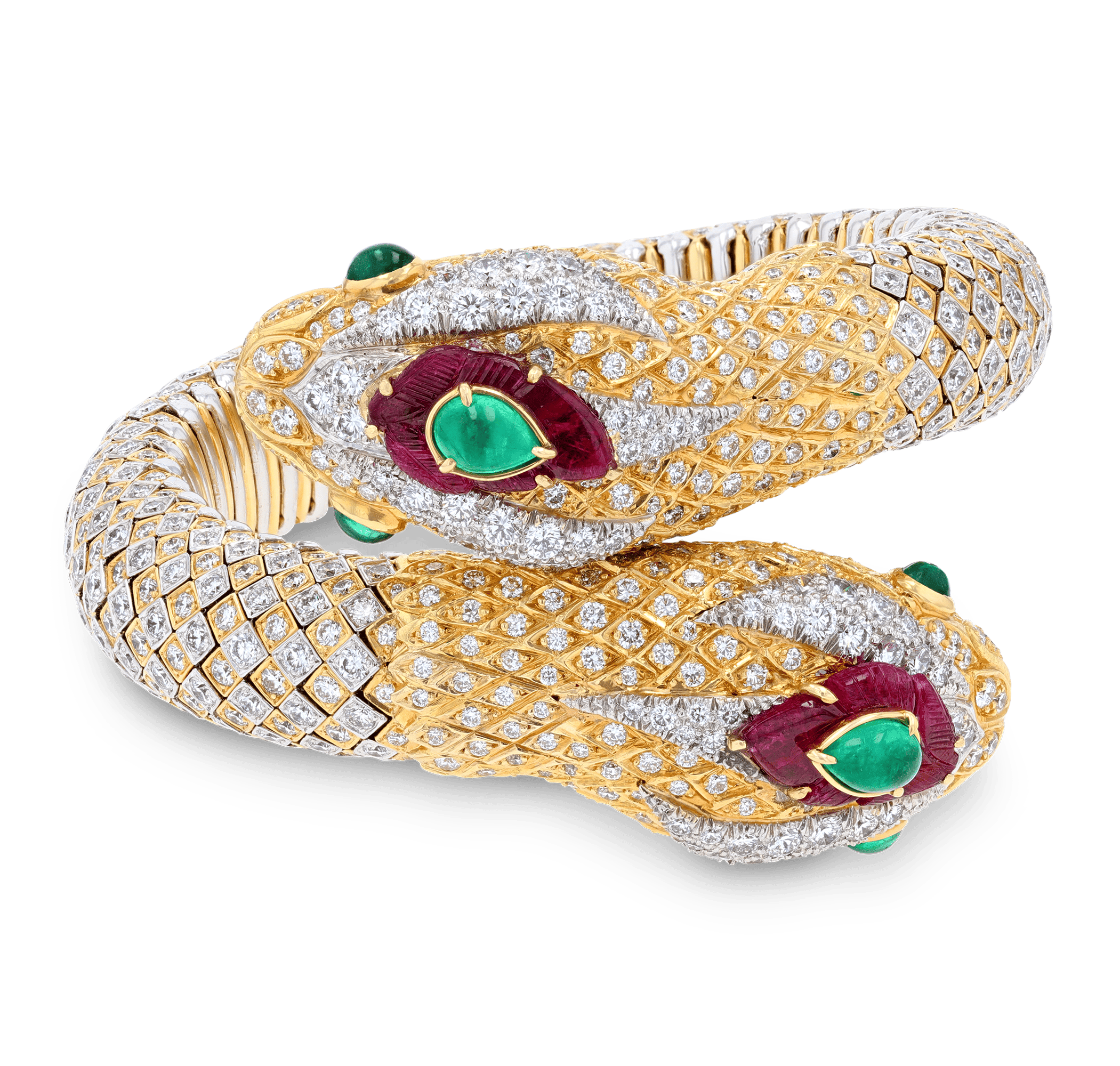 David Webb Double-Headed Snake Bracelet