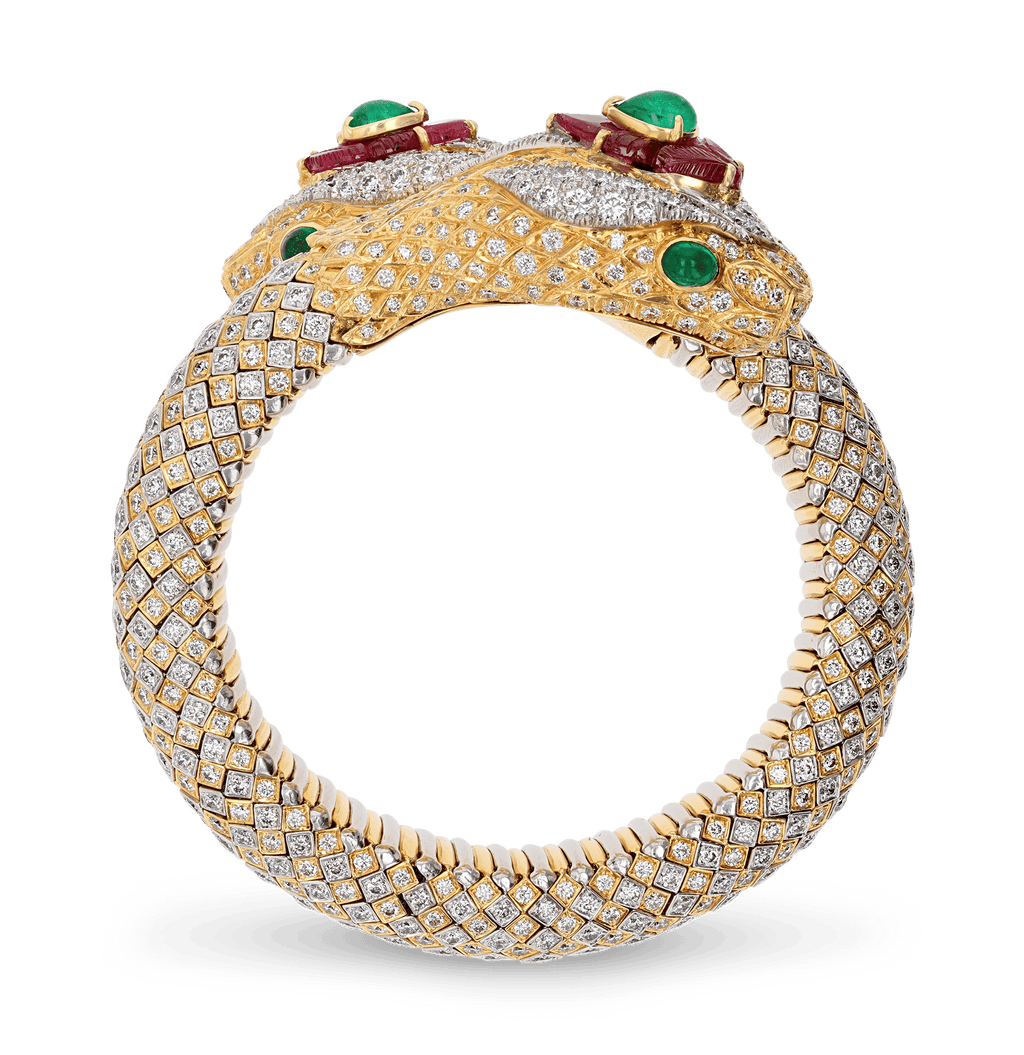 David Webb Double-Headed Snake Bracelet