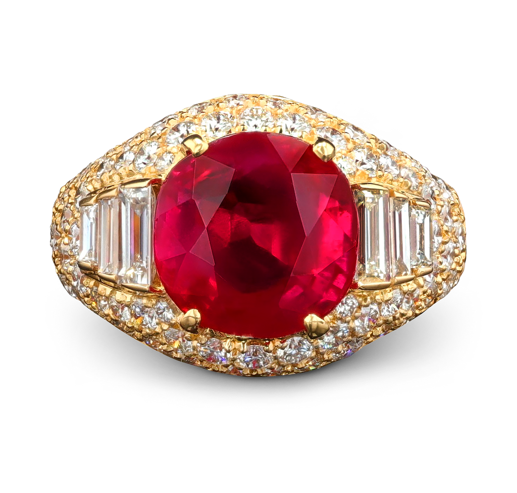 Bulgari Untreated Burma Ruby Ring, 5.95 Carats