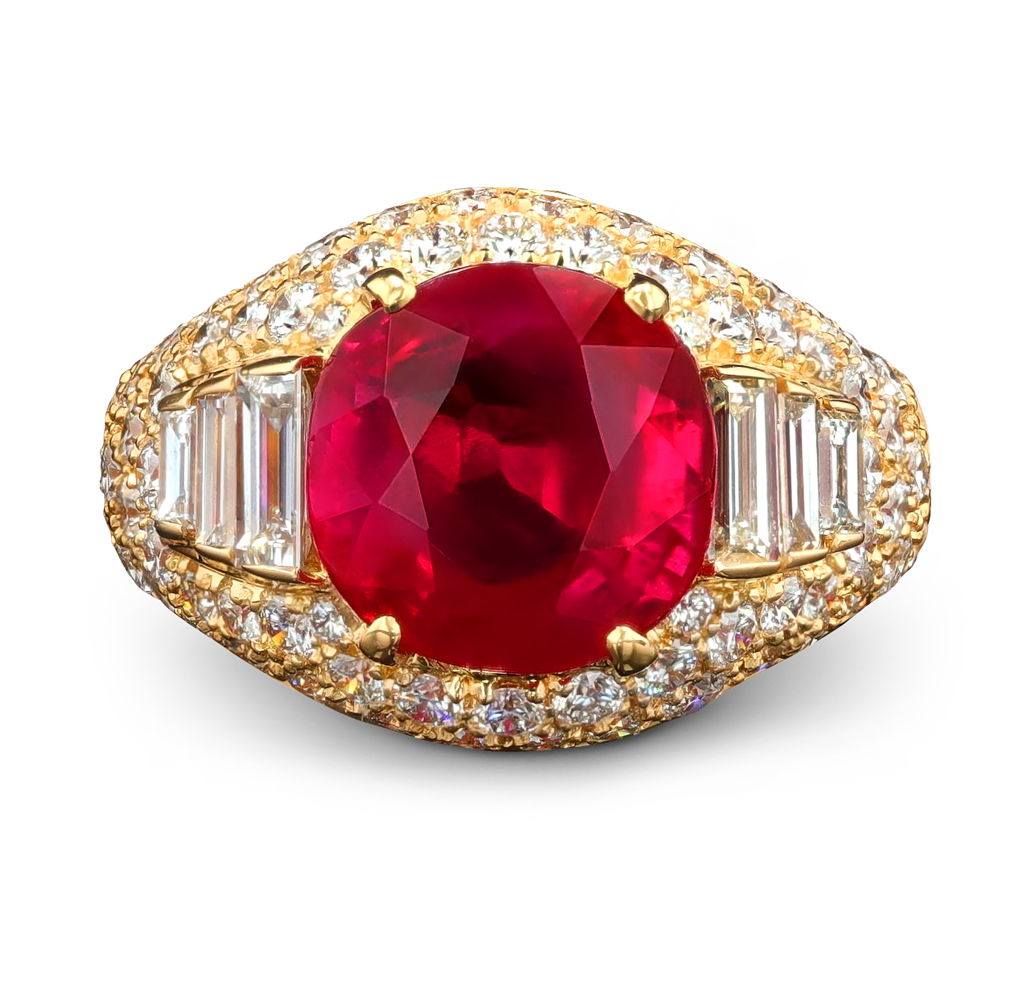 Bulgari Untreated Burma Ruby Ring, 5.95 Carats