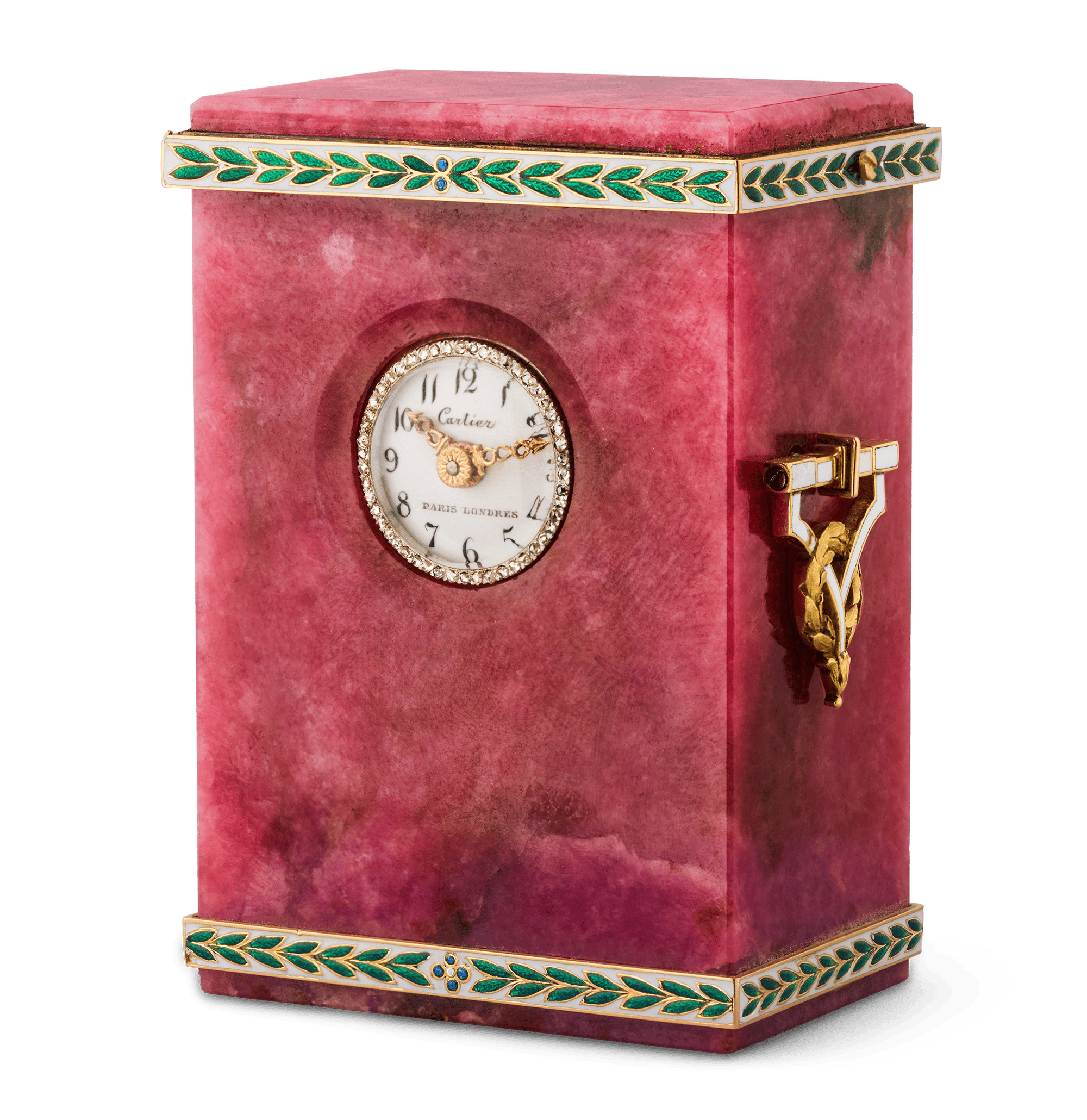 Cartier Belle Époque Rhodonite Clock
