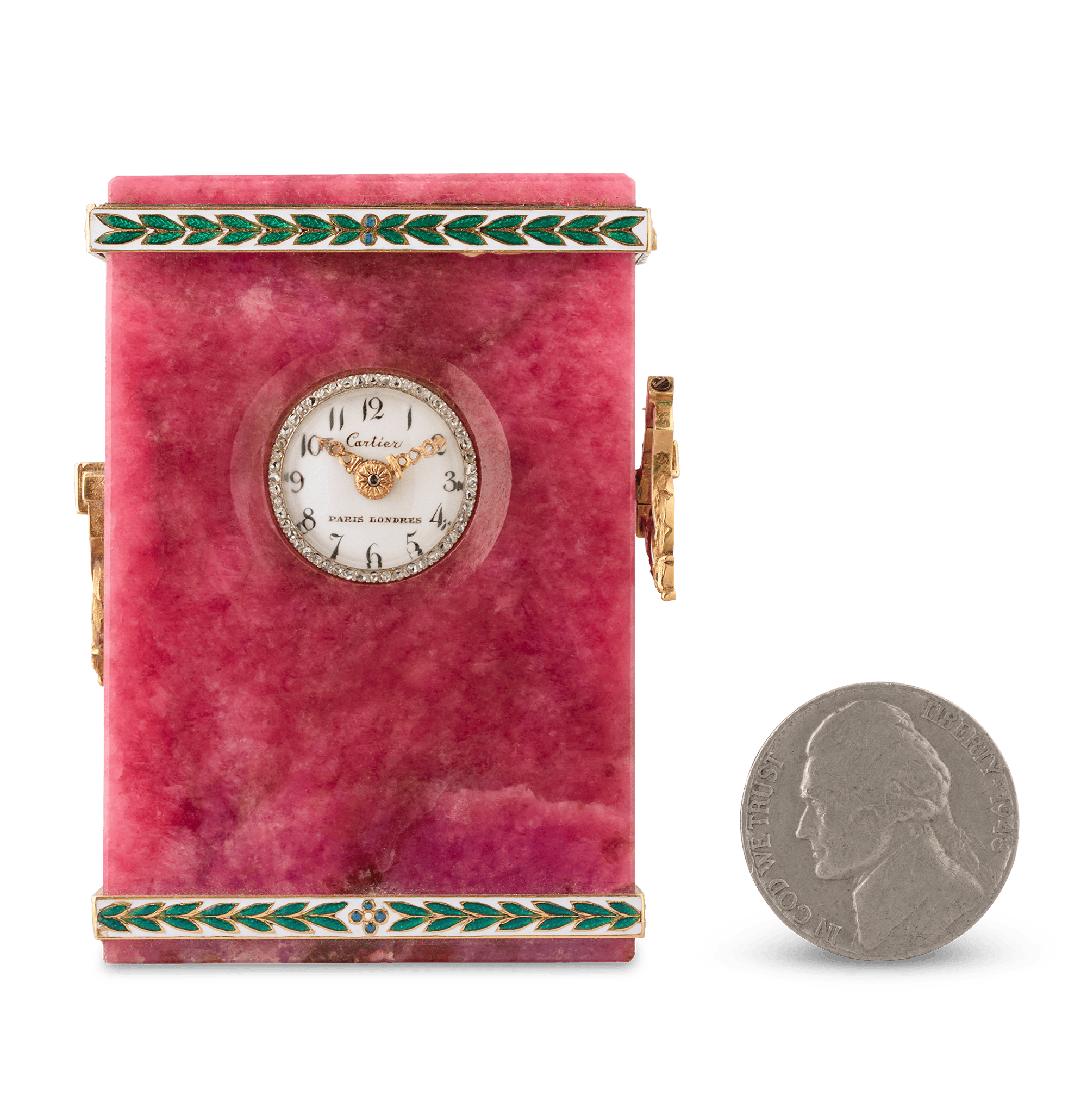 Cartier Belle Époque Rhodonite Clock