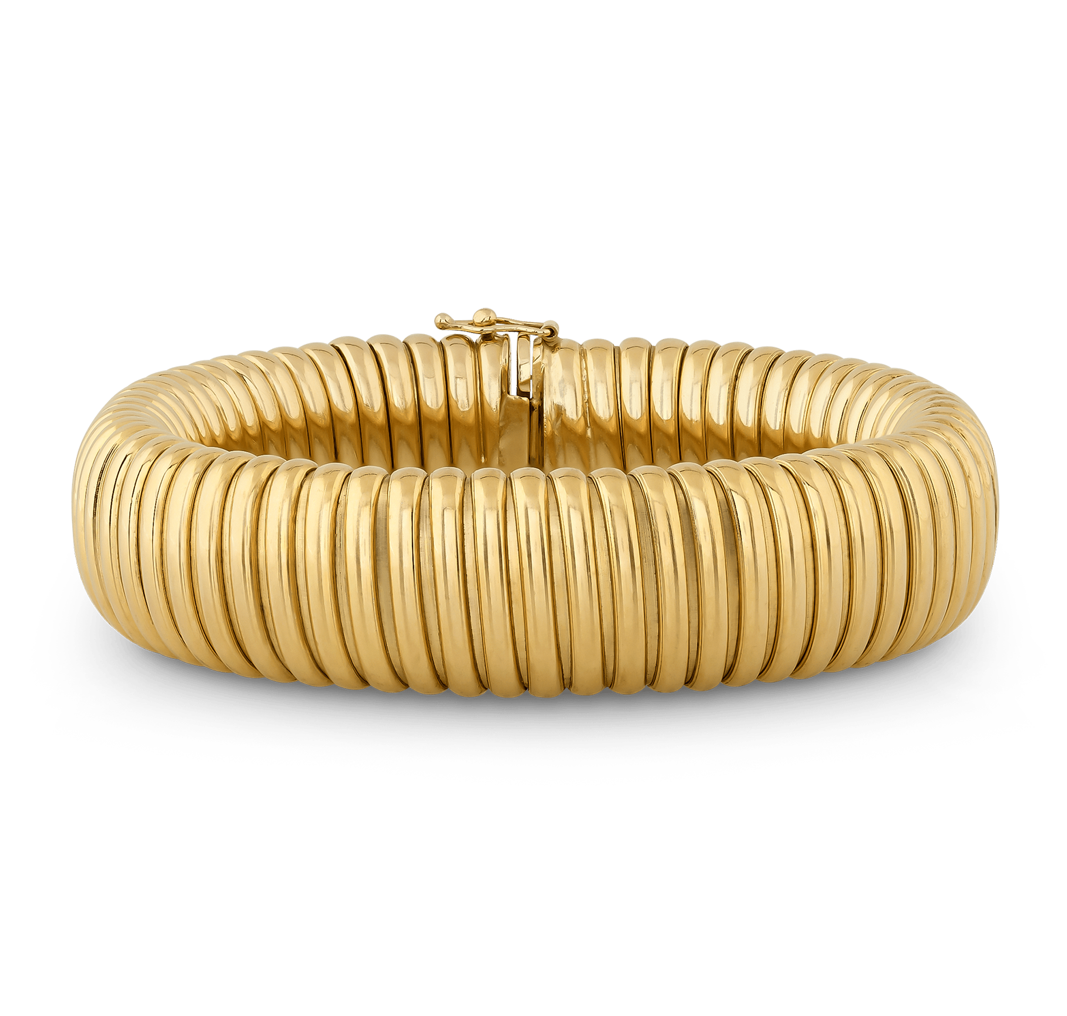 Italian Yellow Gold Tubogas Bracelet