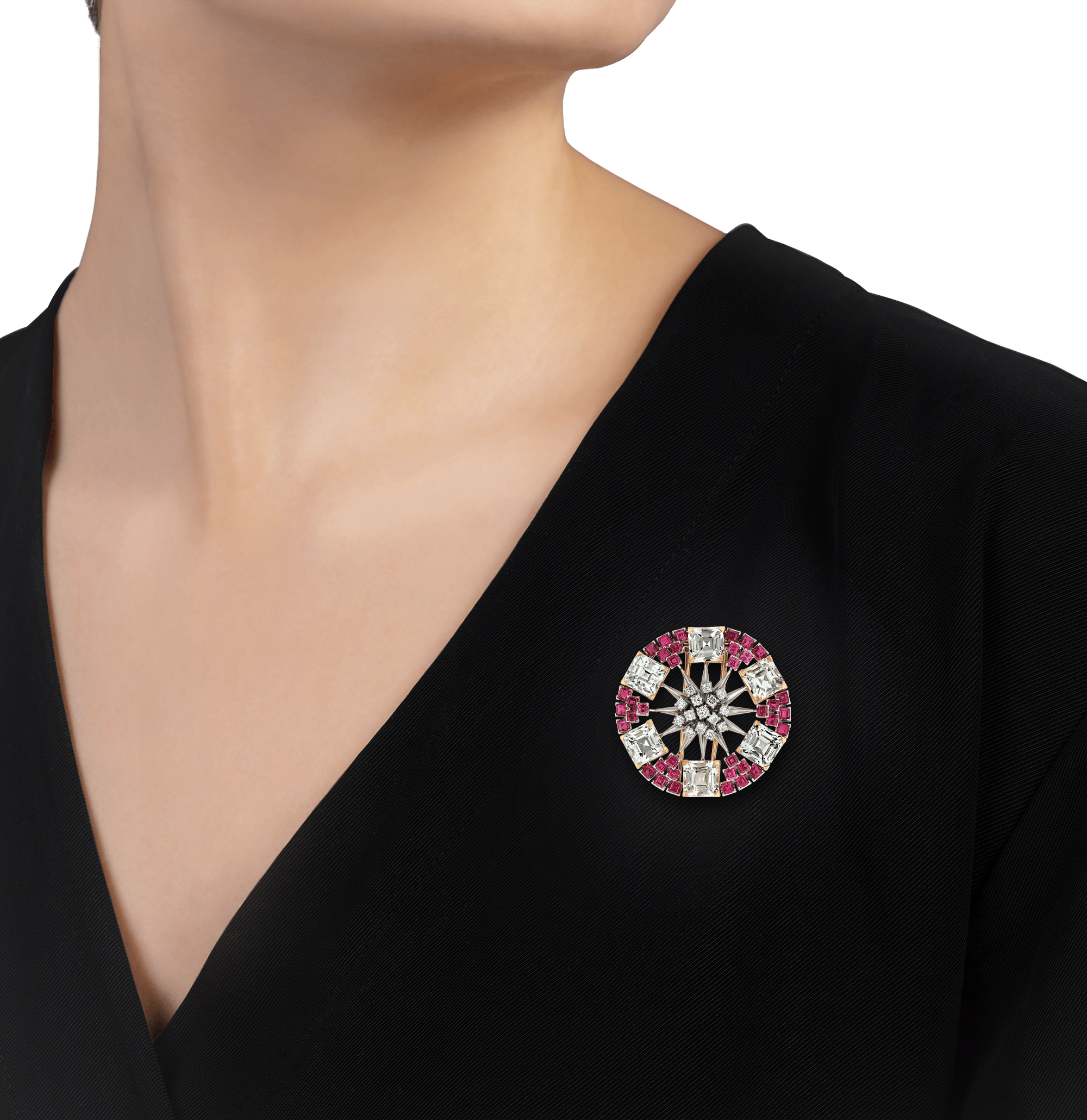 Tiffany & Co. Sapphire and Ruby Brooch