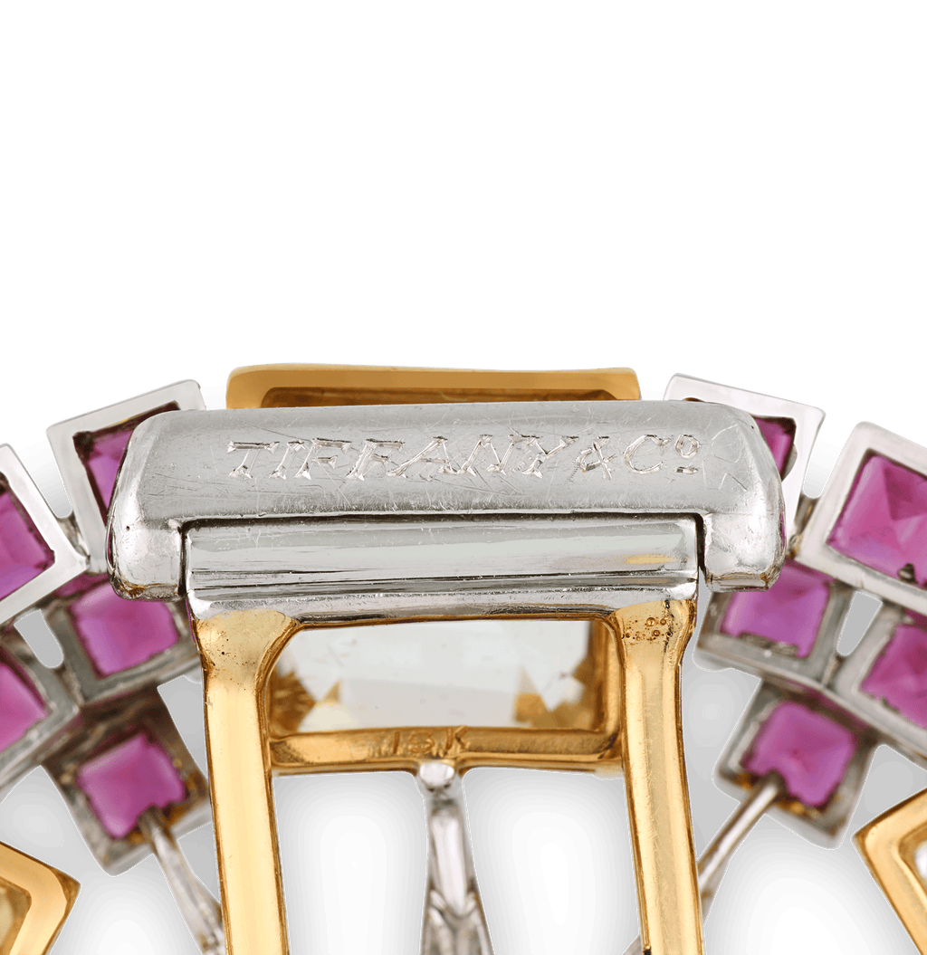 Tiffany & Co. Sapphire and Ruby Brooch