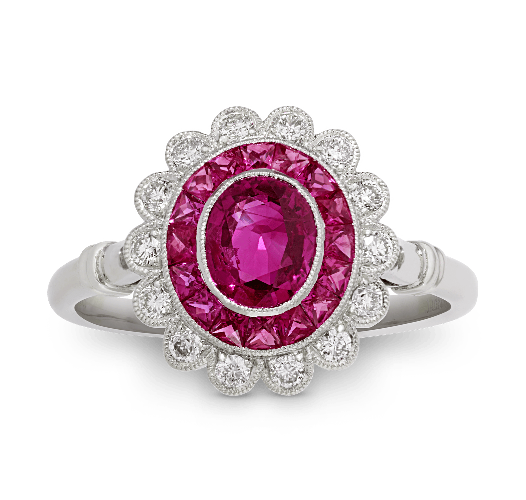 Art Deco-Style Ruby Ring, 1.36 Carats