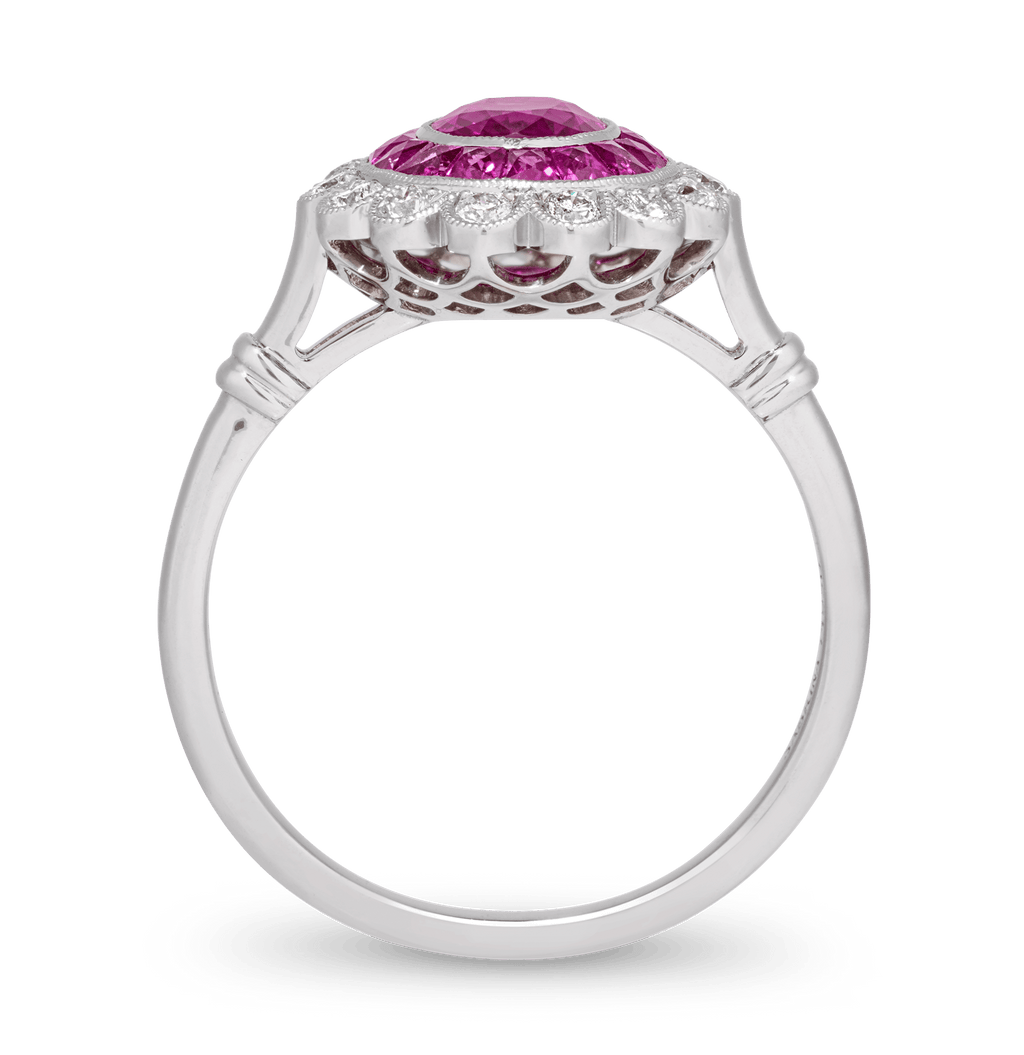 Art Deco-Style Ruby Ring, 1.36 Carats
