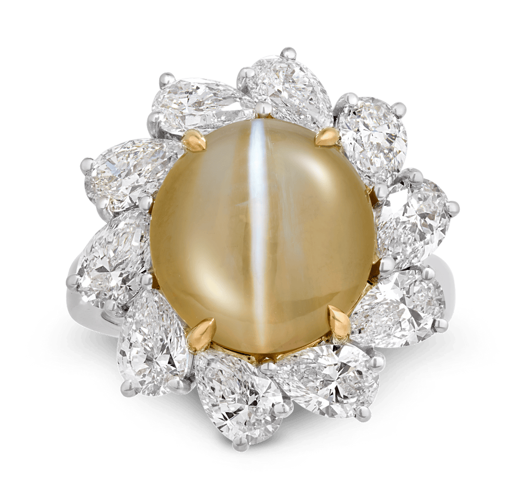 Oscar Heyman Cat's Eye Chrysoberyl Ring, 8.36 Carats