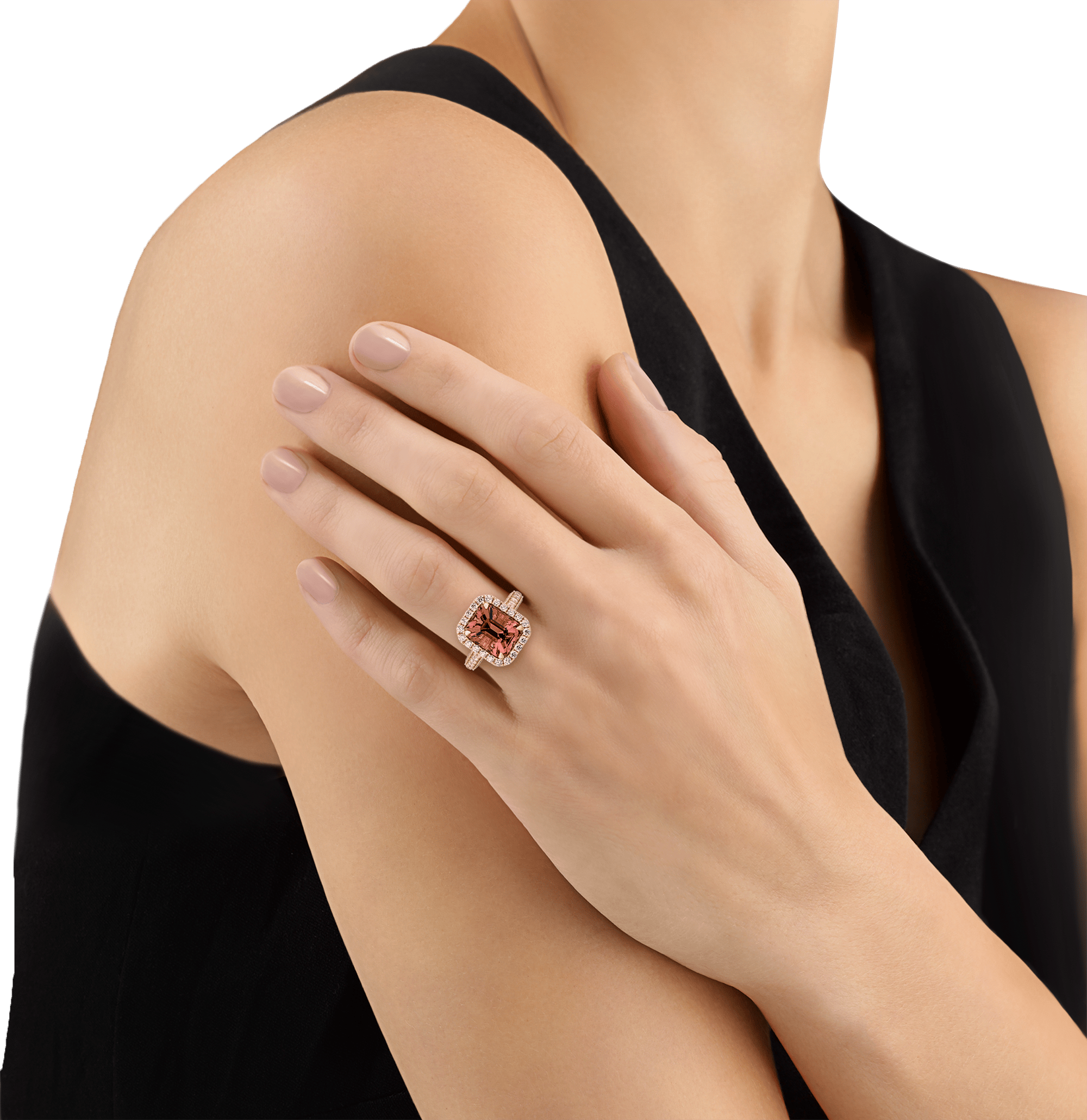 Pink Tourmaline Ring, 6.42 Carats