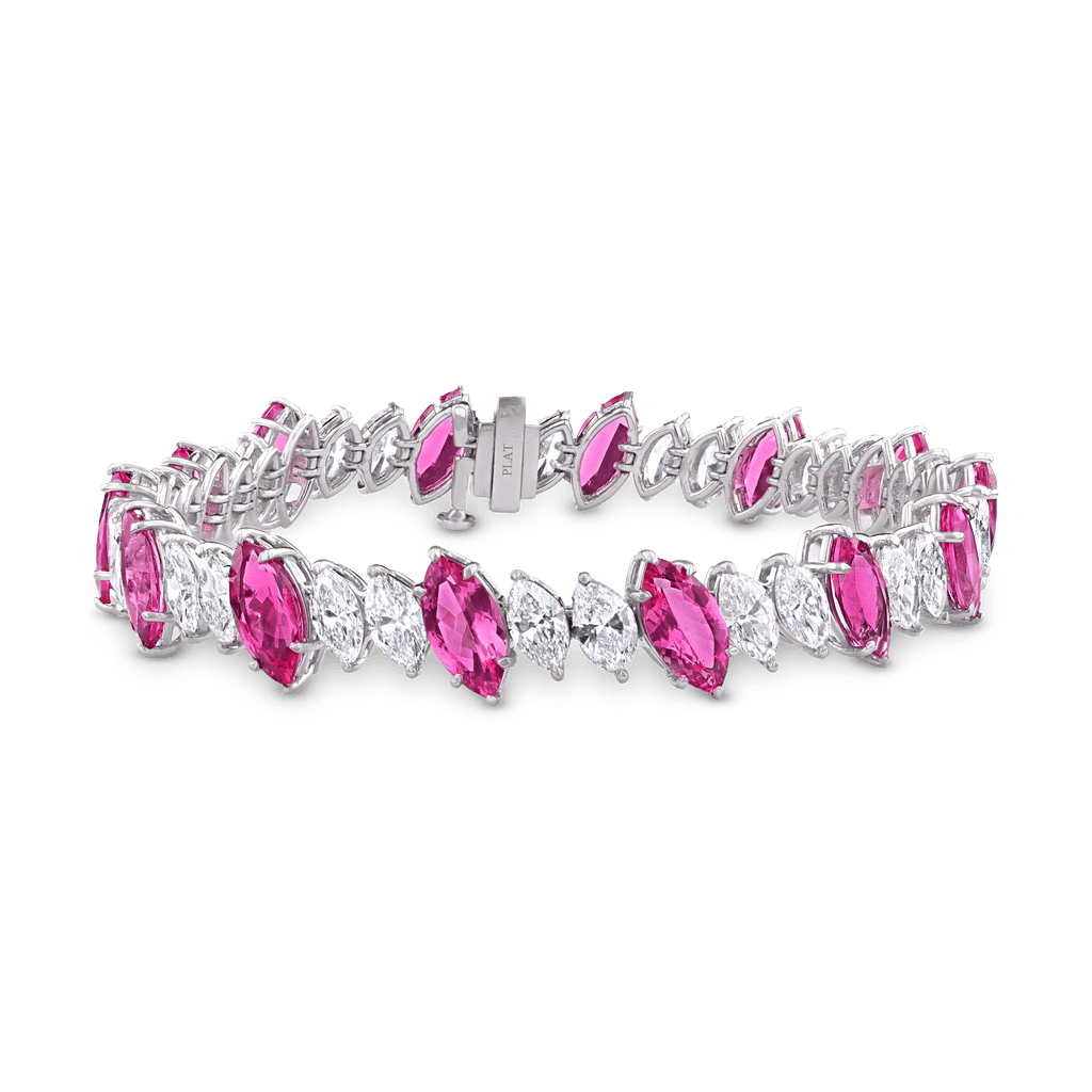 Pink Spinel Bracelet, 16.45 Carats