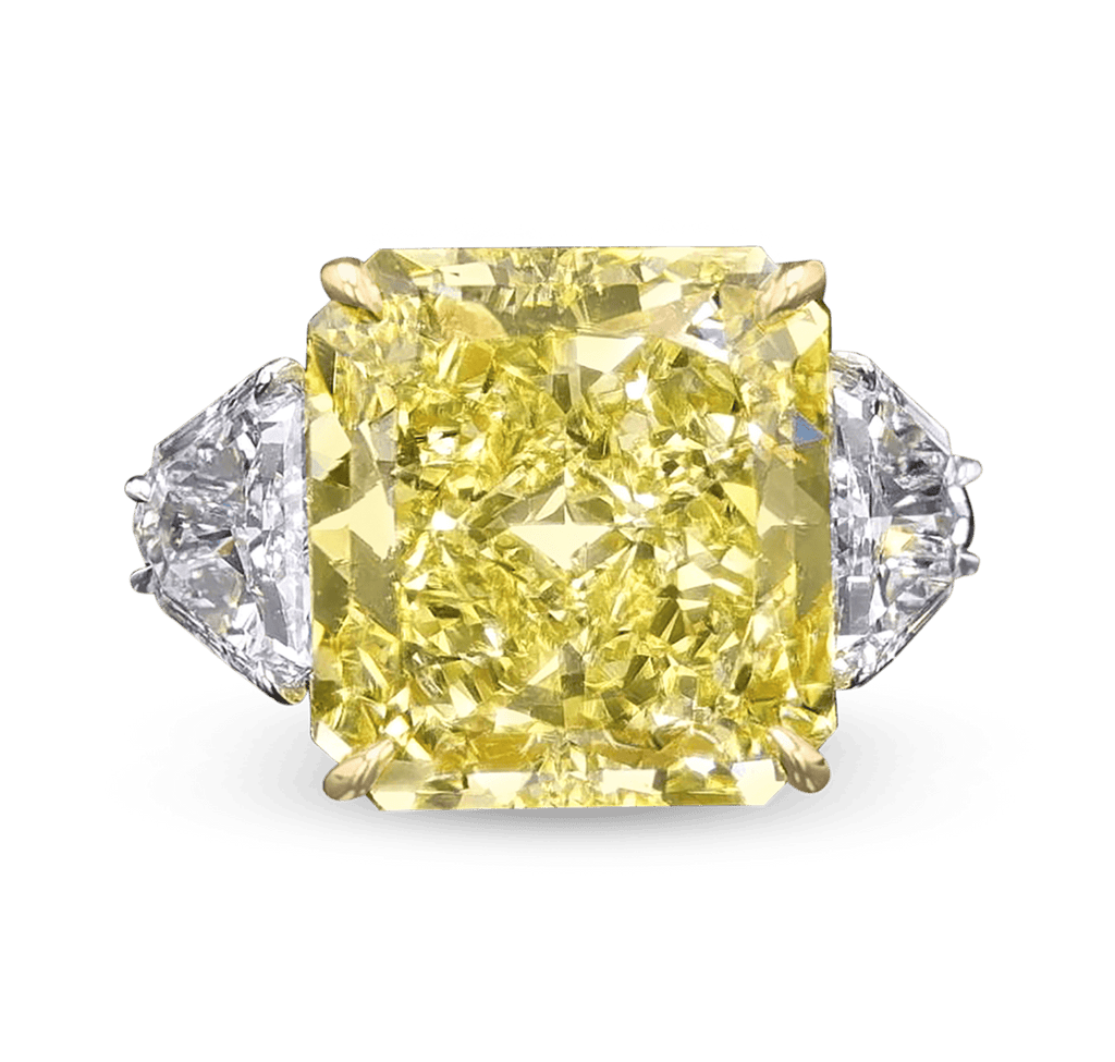 Fancy Intense Yellow Diamond Ring, 14.02 Carats