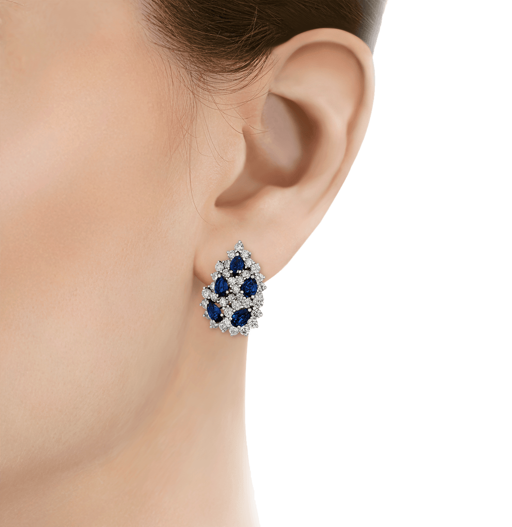 Tiffany & Co. Sapphire and Diamond Earrings