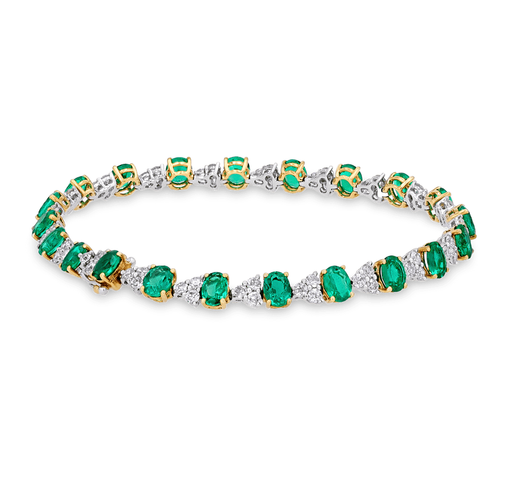 Colombian Emerald Tennis Bracelet, 7.02 Carats
