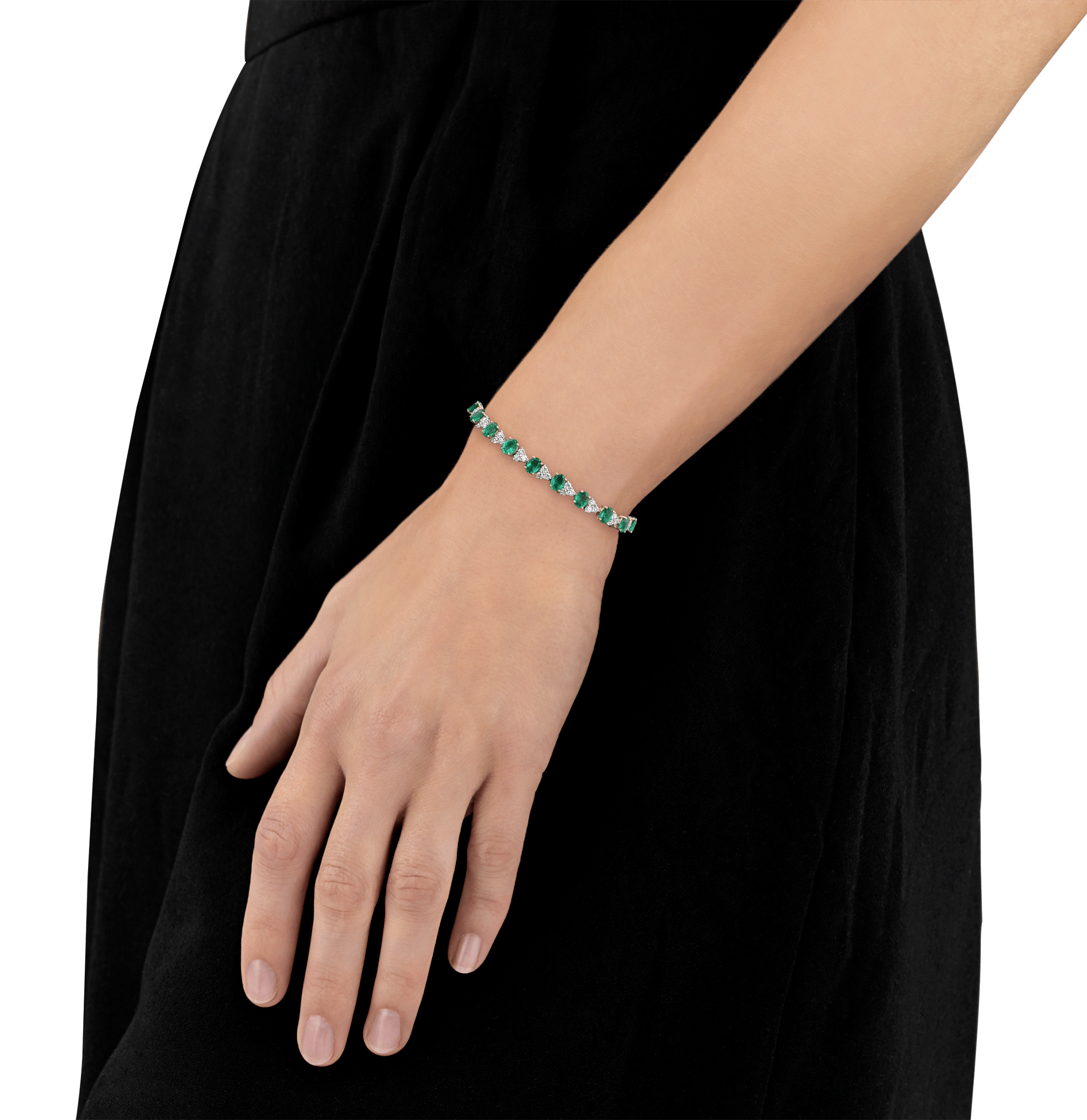 Colombian Emerald Tennis Bracelet, 7.02 Carats